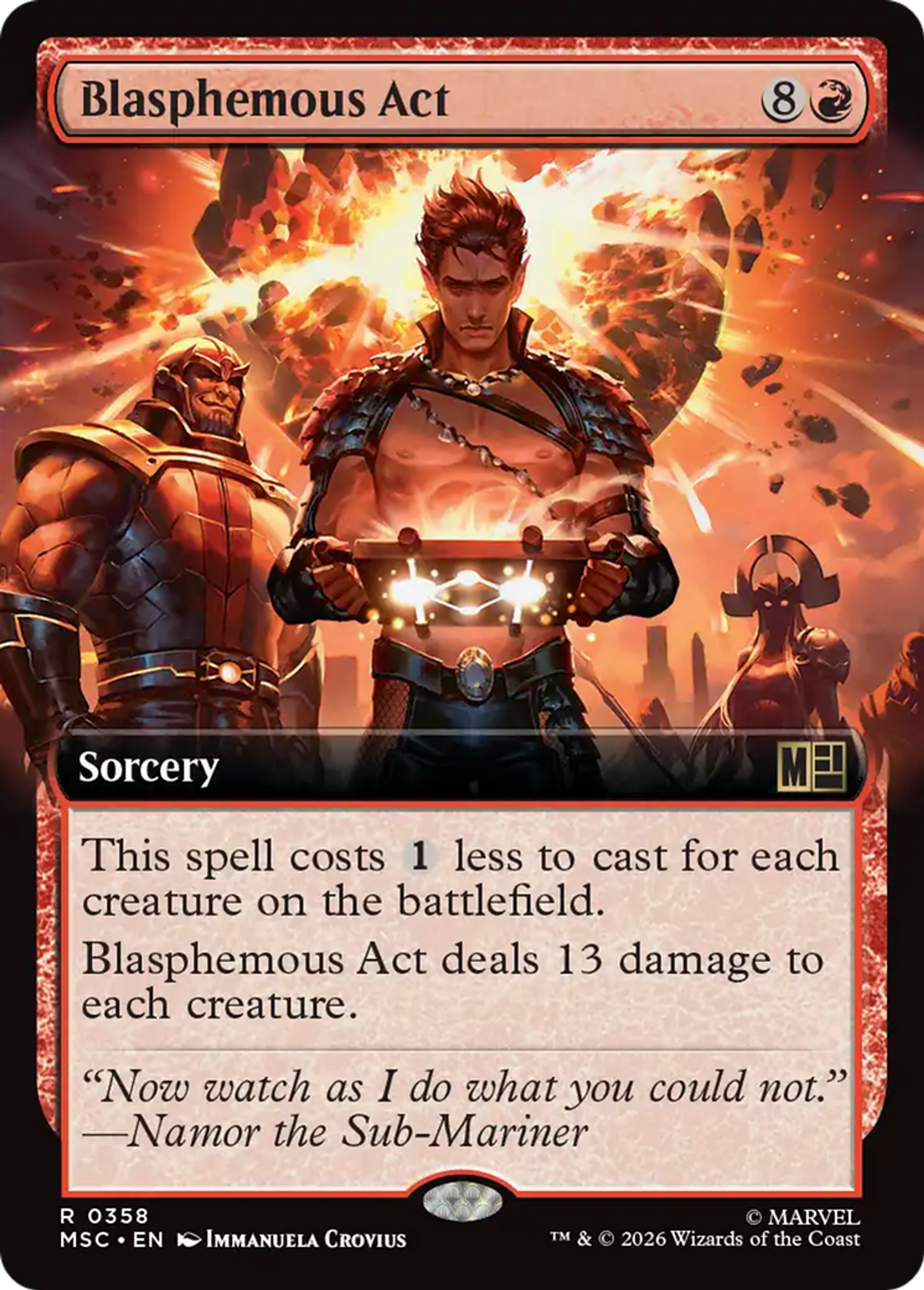 Blasphemous Act — Marvel Super Heroes Commander — Magic: The Gathering