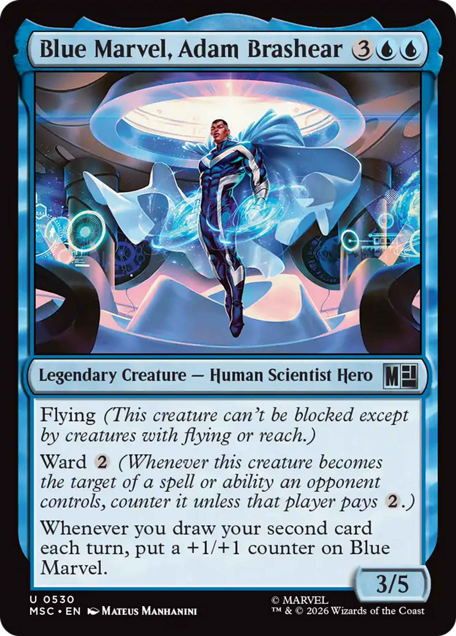 Blue Marvel, Adam Brashear — Marvel Super Heroes Commander — Magic: The Gathering