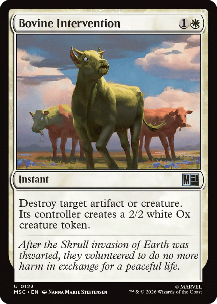 Bovine Intervention — Marvel Super Heroes Commander — Magic: The Gathering