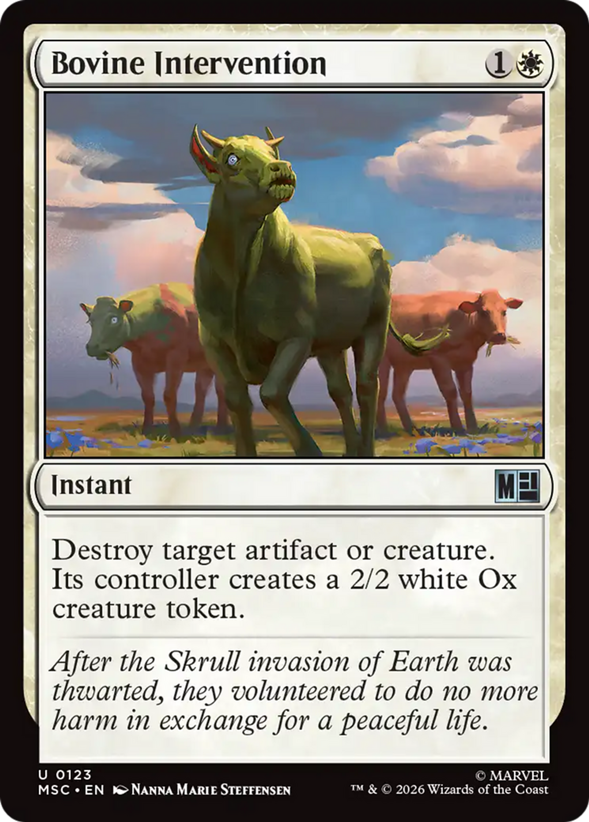 Bovine Intervention — Marvel Super Heroes Commander — Magic: The Gathering