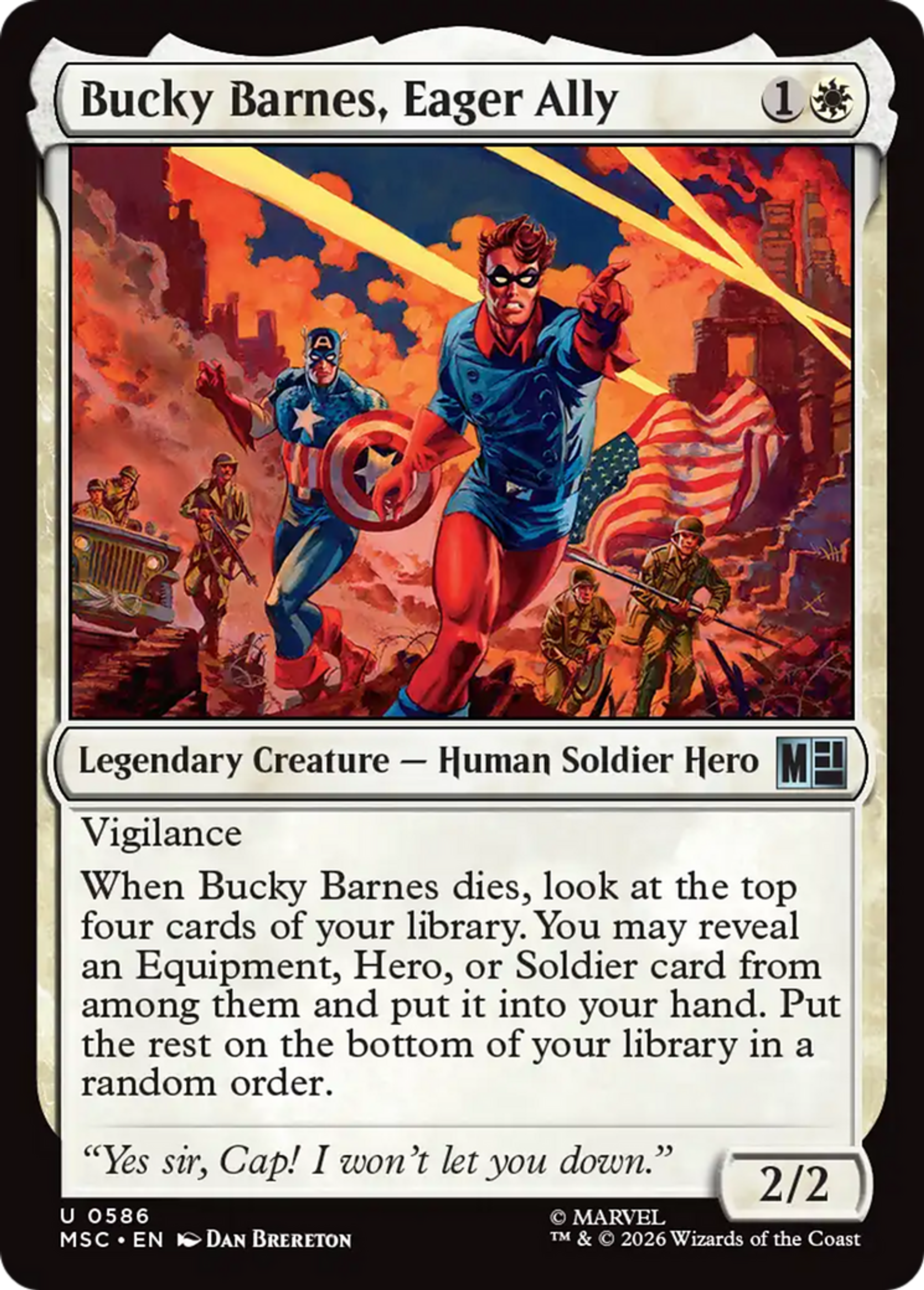 Bucky Barnes, Eager Ally — Marvel Super Heroes Commander — Magic: The Gathering