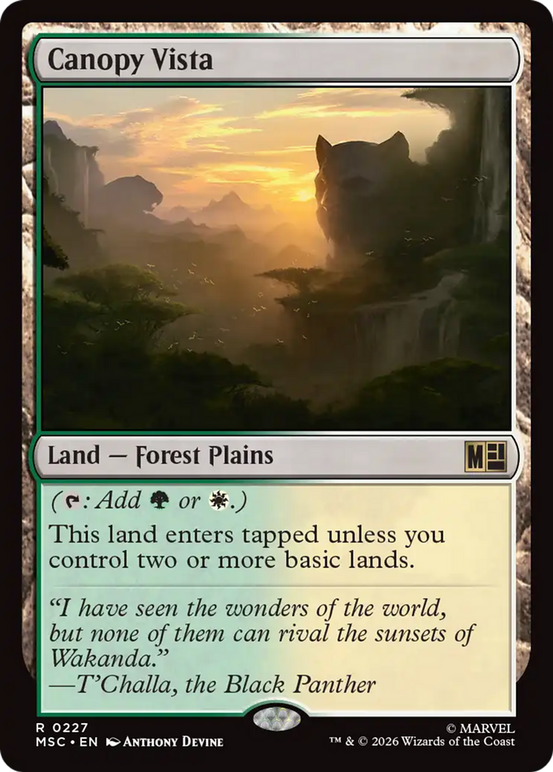 Canopy Vista — Marvel Super Heroes Commander — Magic: The Gathering
