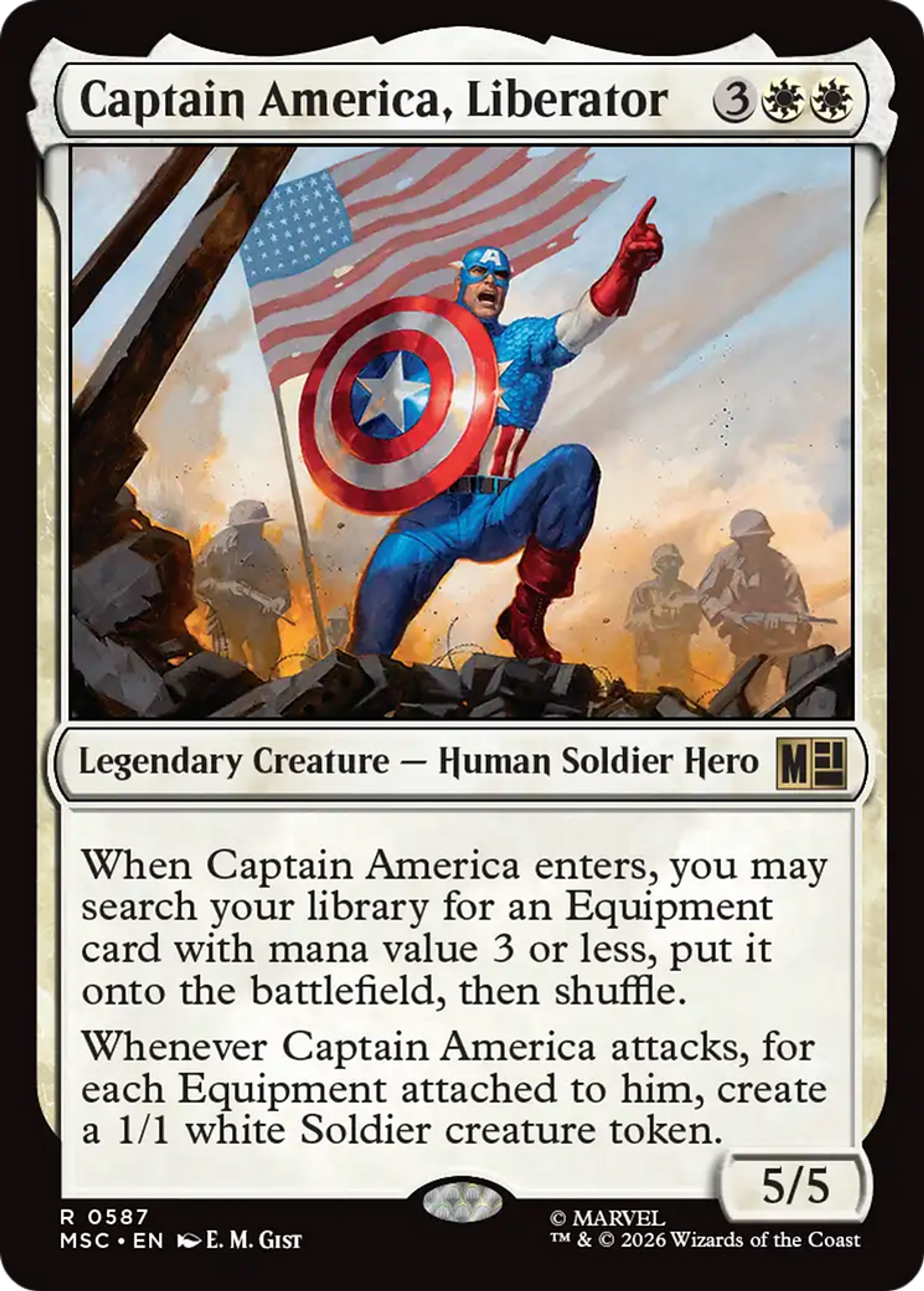 Captain America, Liberator — Marvel Super Heroes Commander — Magic: The Gathering
