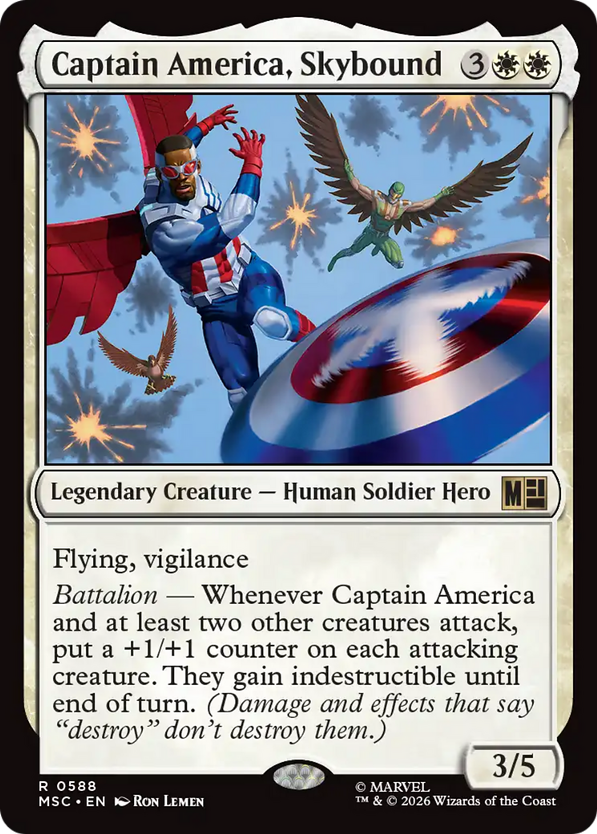 Captain America, Skybound — Marvel Super Heroes Commander — Magic: The Gathering
