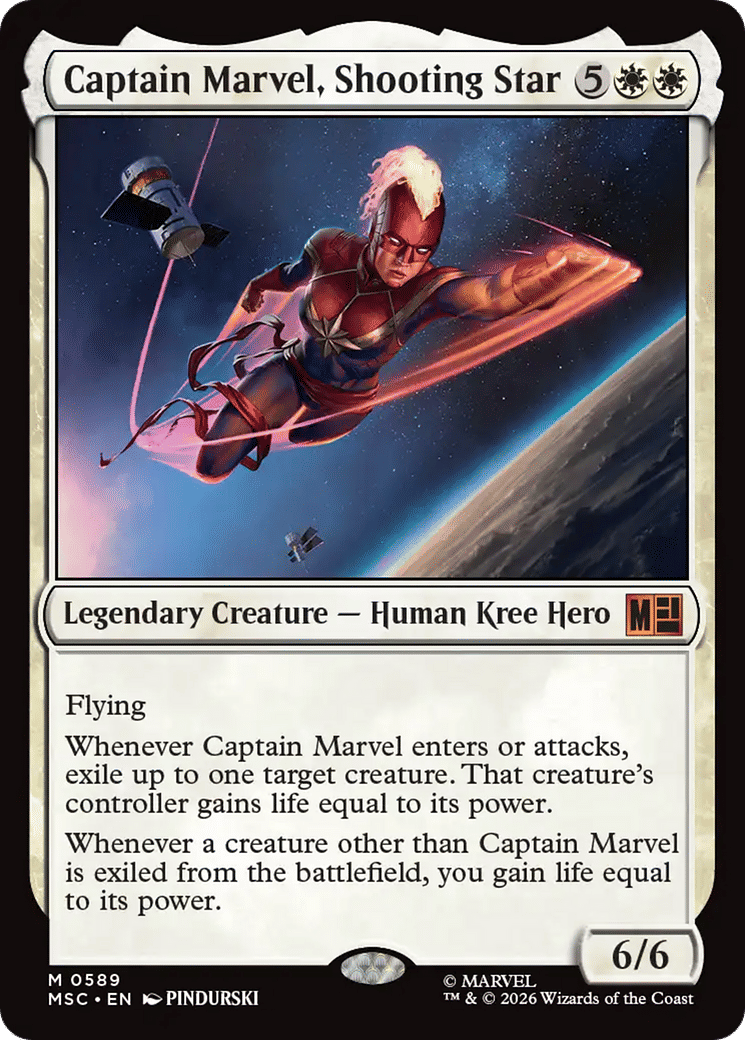 Captain Marvel, Shooting Star — Marvel Super Heroes Commander — Magic: The Gathering