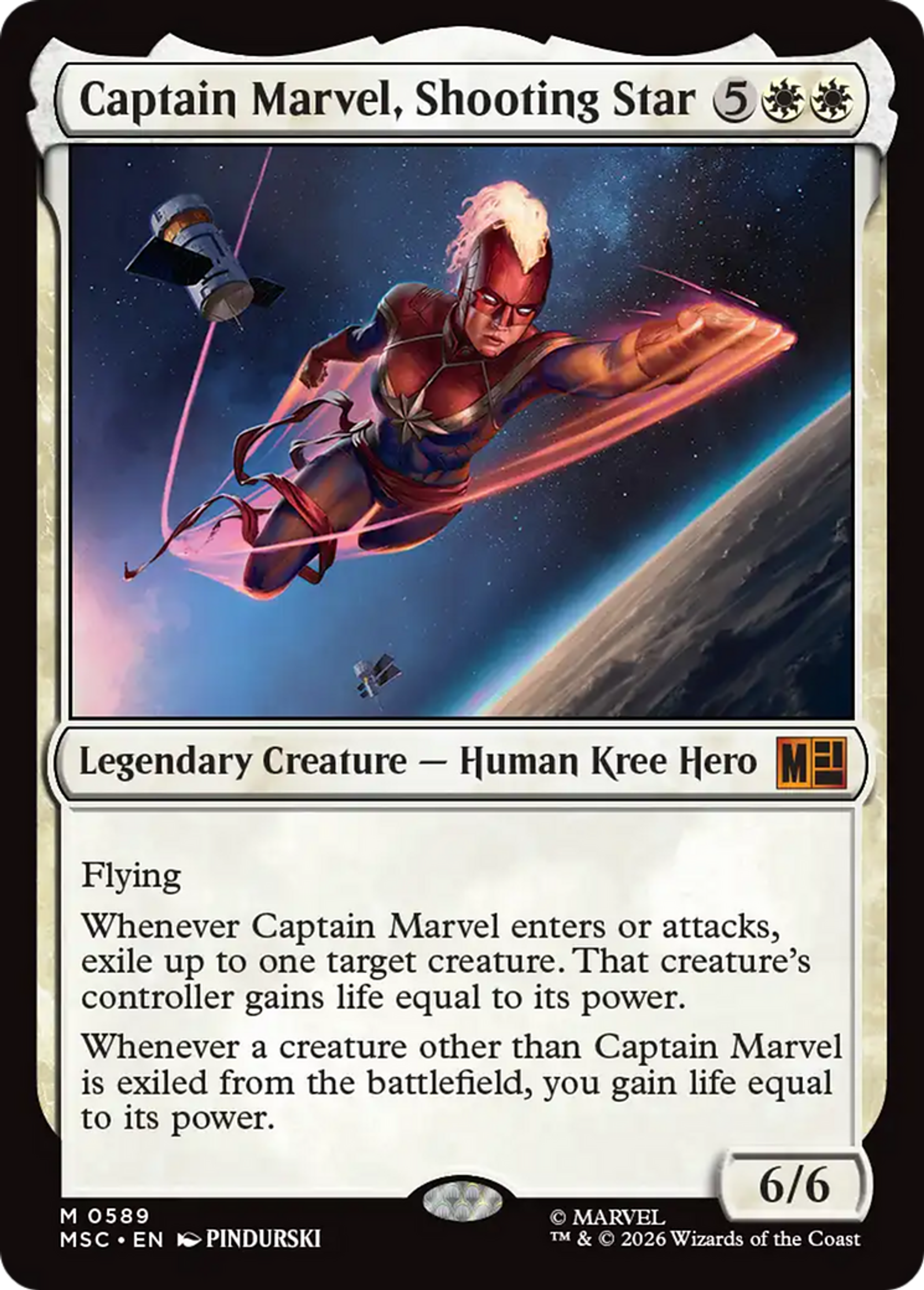 Captain Marvel, Shooting Star — Marvel Super Heroes Commander — Magic: The Gathering