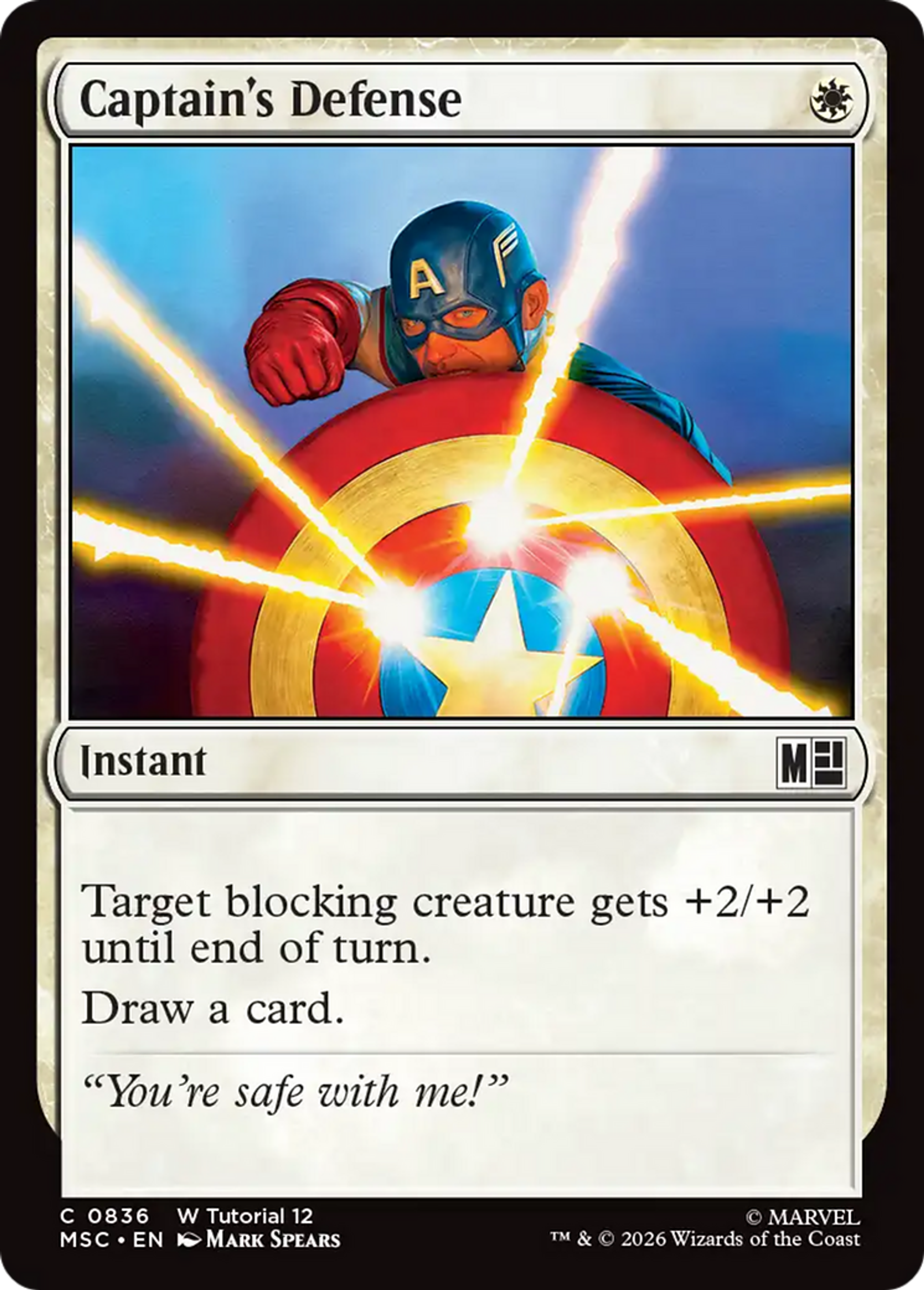 Captain's Defense — Marvel Super Heroes Commander — Magic: The Gathering