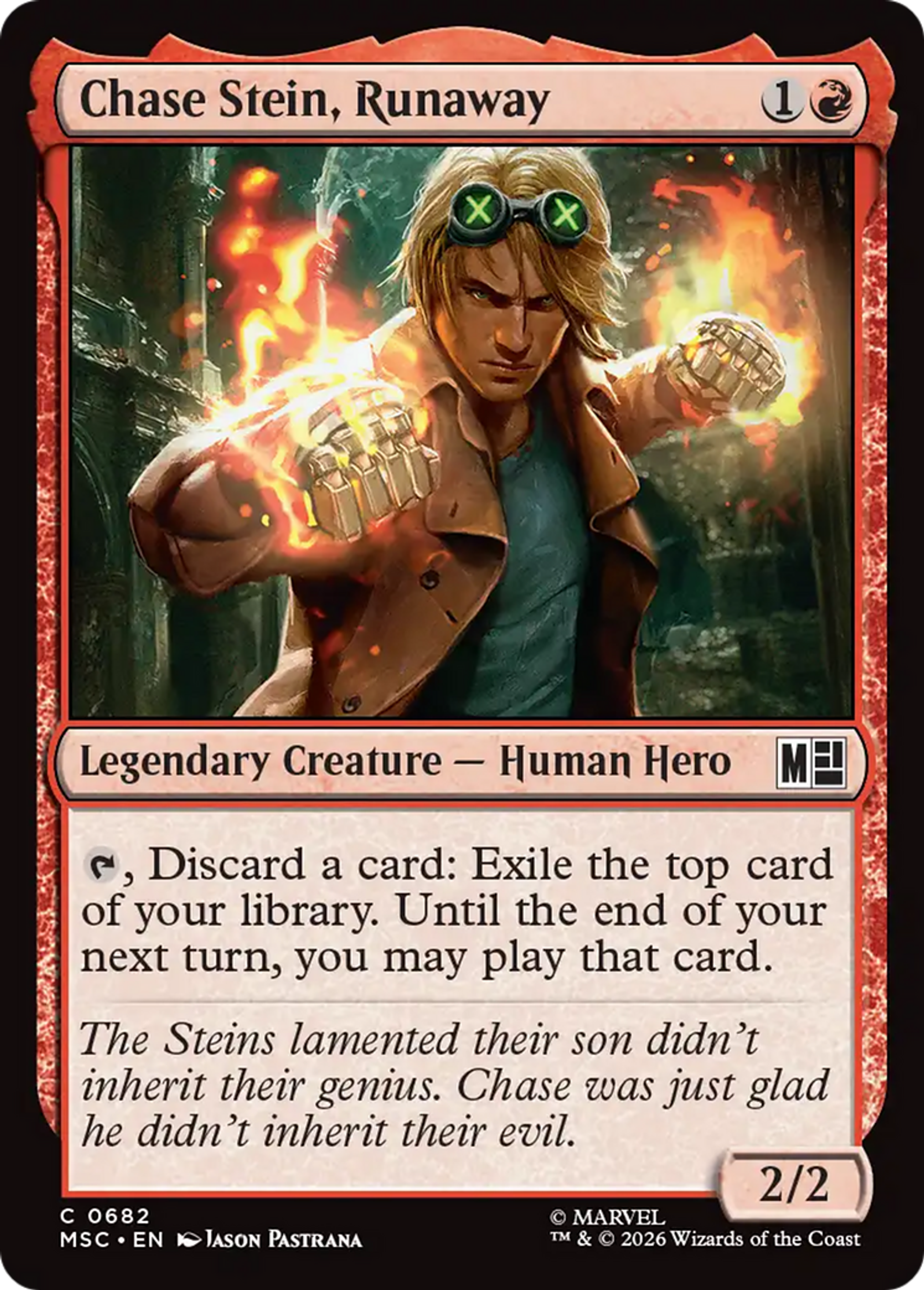 Chase Stein, Runaway — Marvel Super Heroes Commander — Magic: The Gathering