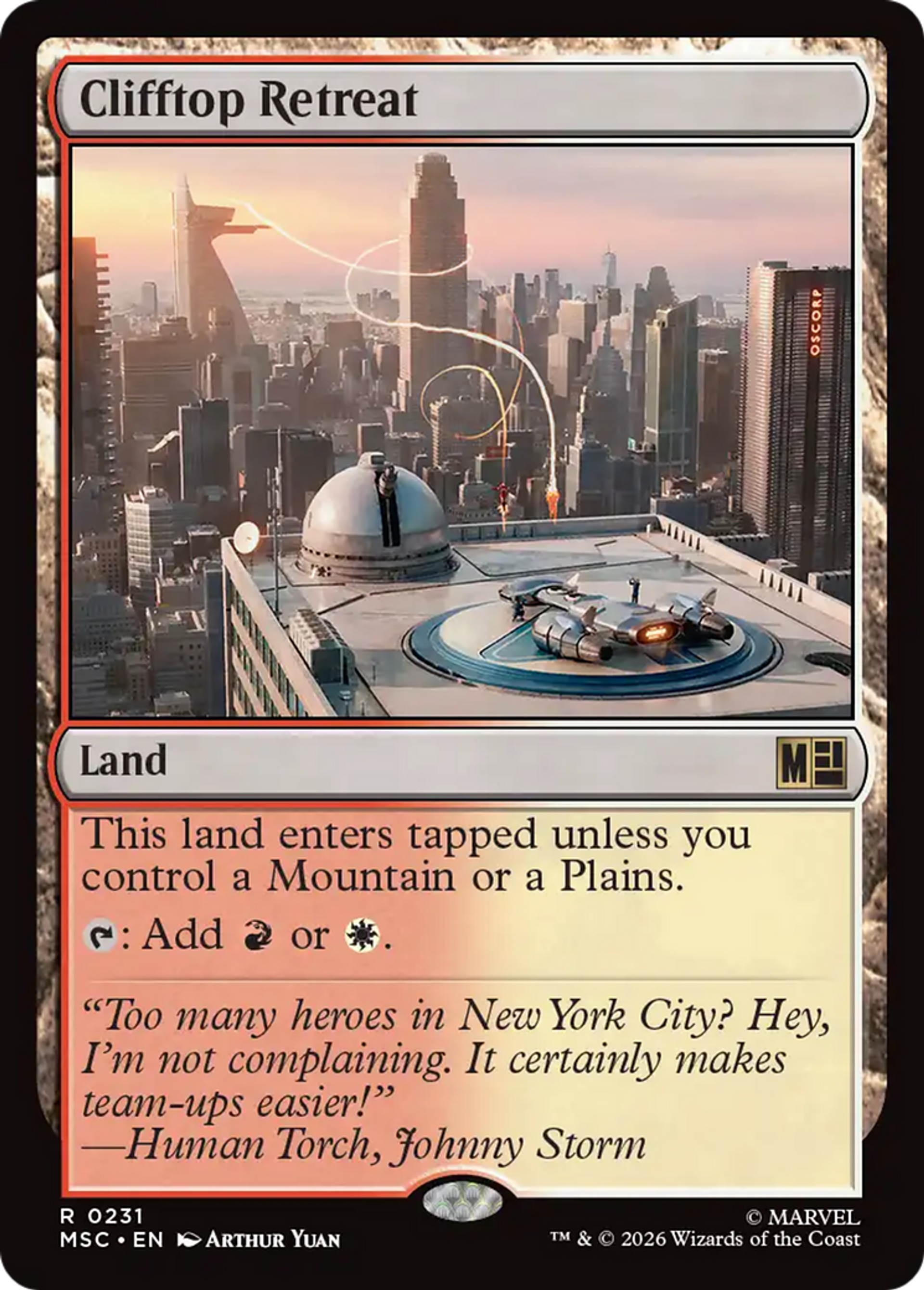 Clifftop Retreat — Marvel Super Heroes Commander — Magic: The Gathering