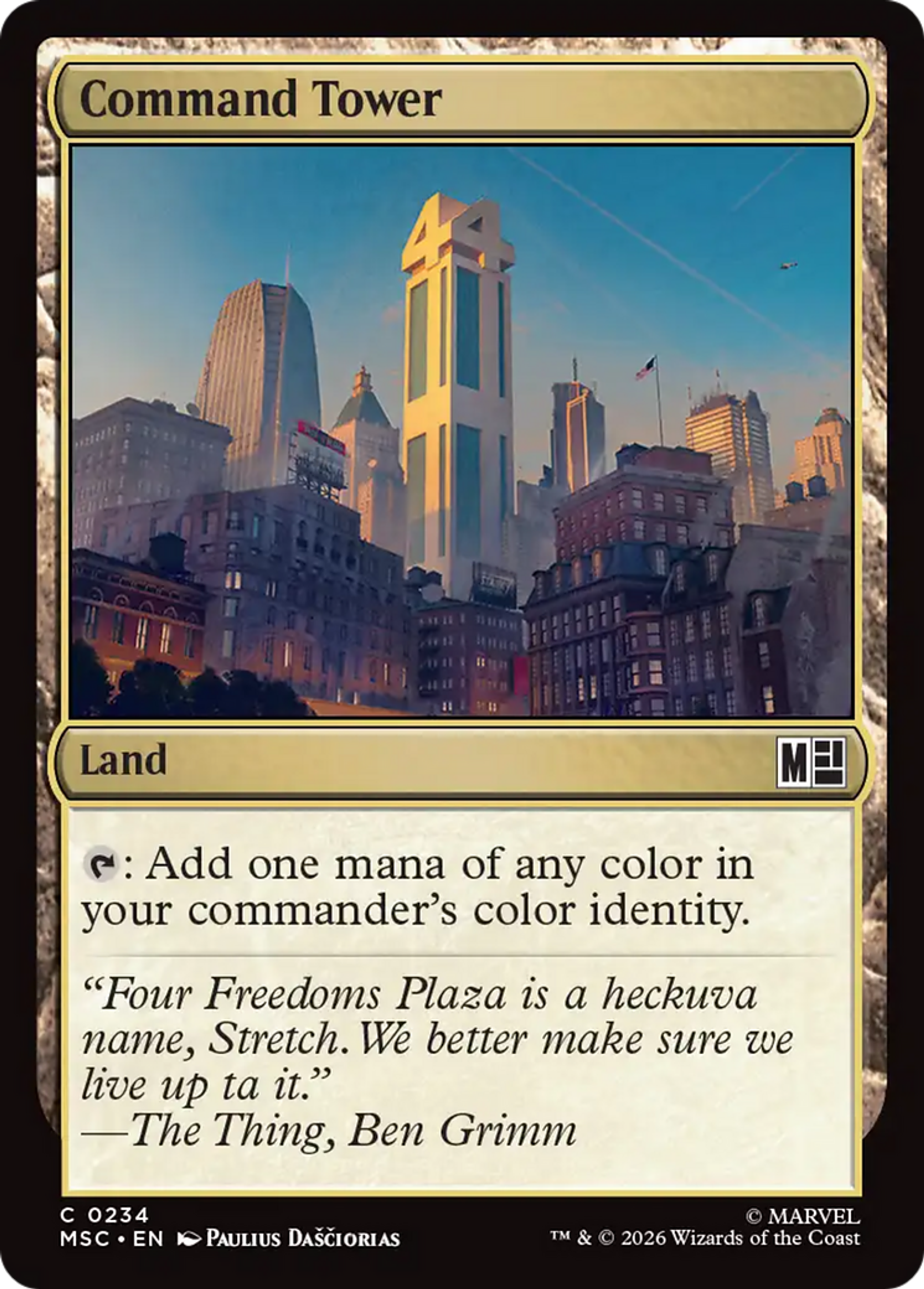 Command Tower — Marvel Super Heroes Commander — Magic: The Gathering
