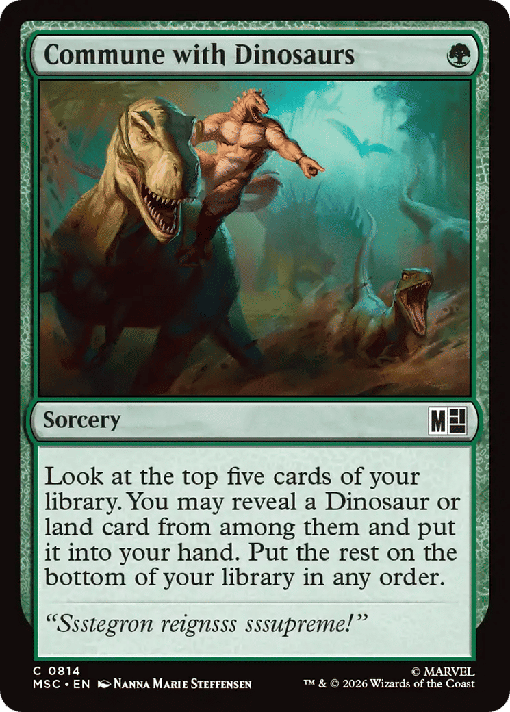 Commune with Dinosaurs — Marvel Super Heroes Commander — Magic: The Gathering