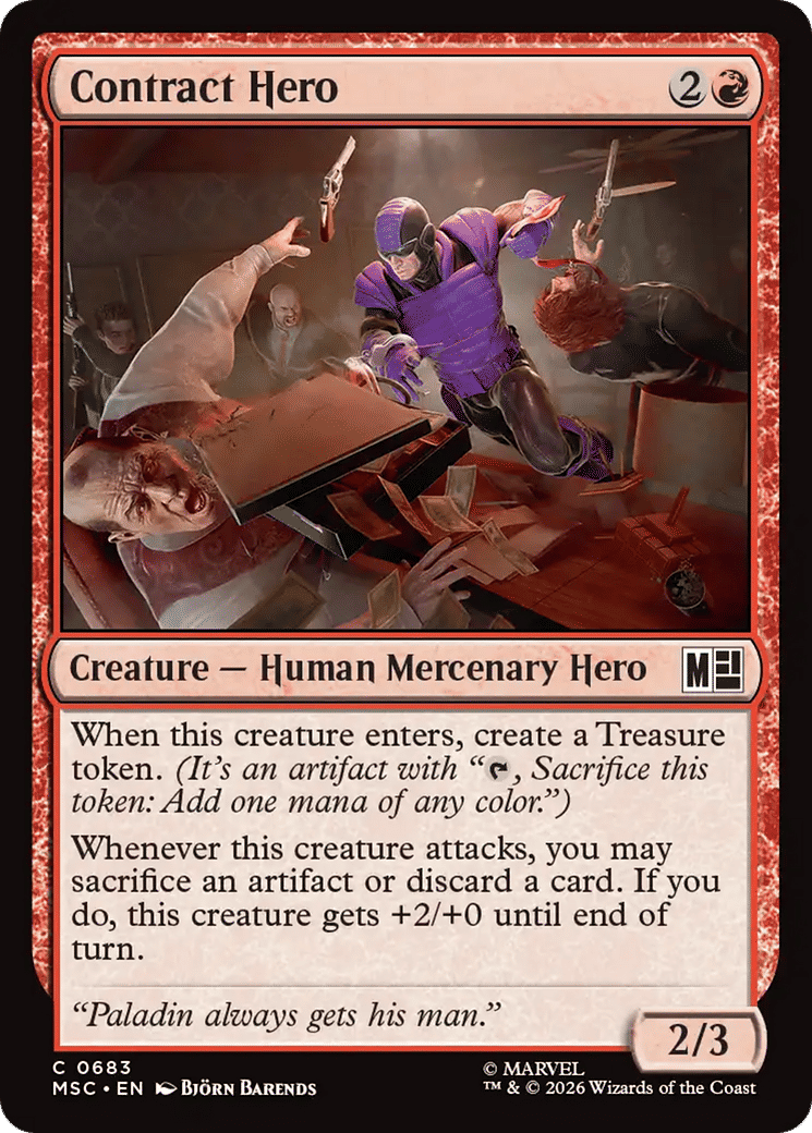 Contract Hero — Marvel Super Heroes Commander — Magic: The Gathering