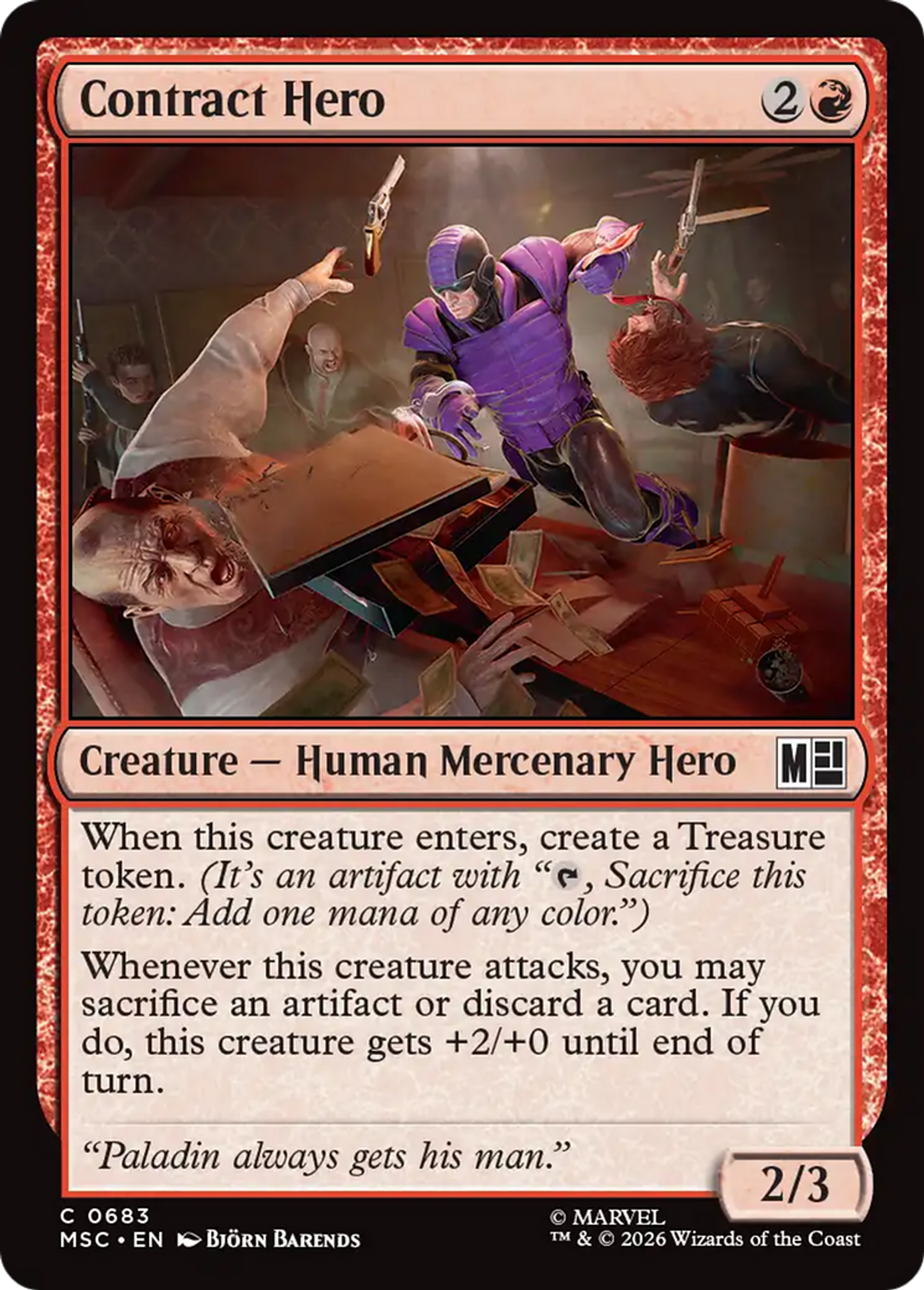 Contract Hero — Marvel Super Heroes Commander — Magic: The Gathering