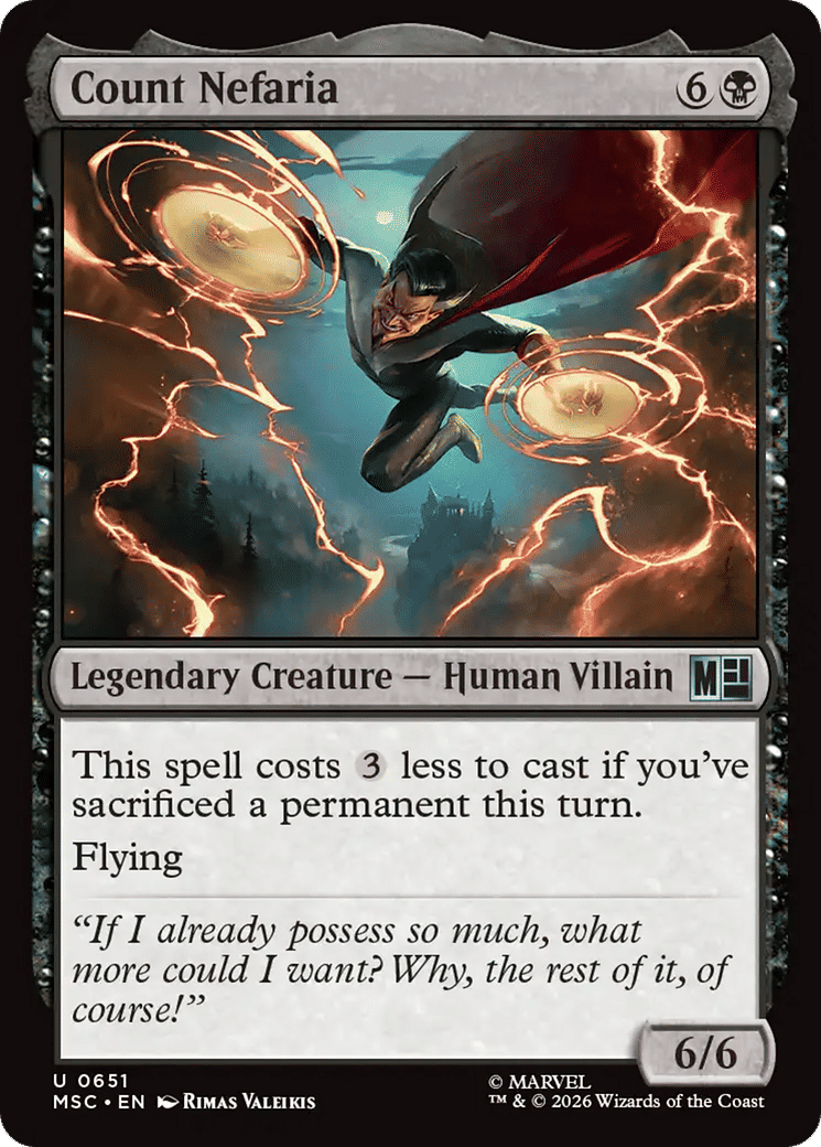 Count Nefaria — Marvel Super Heroes Commander — Magic: The Gathering