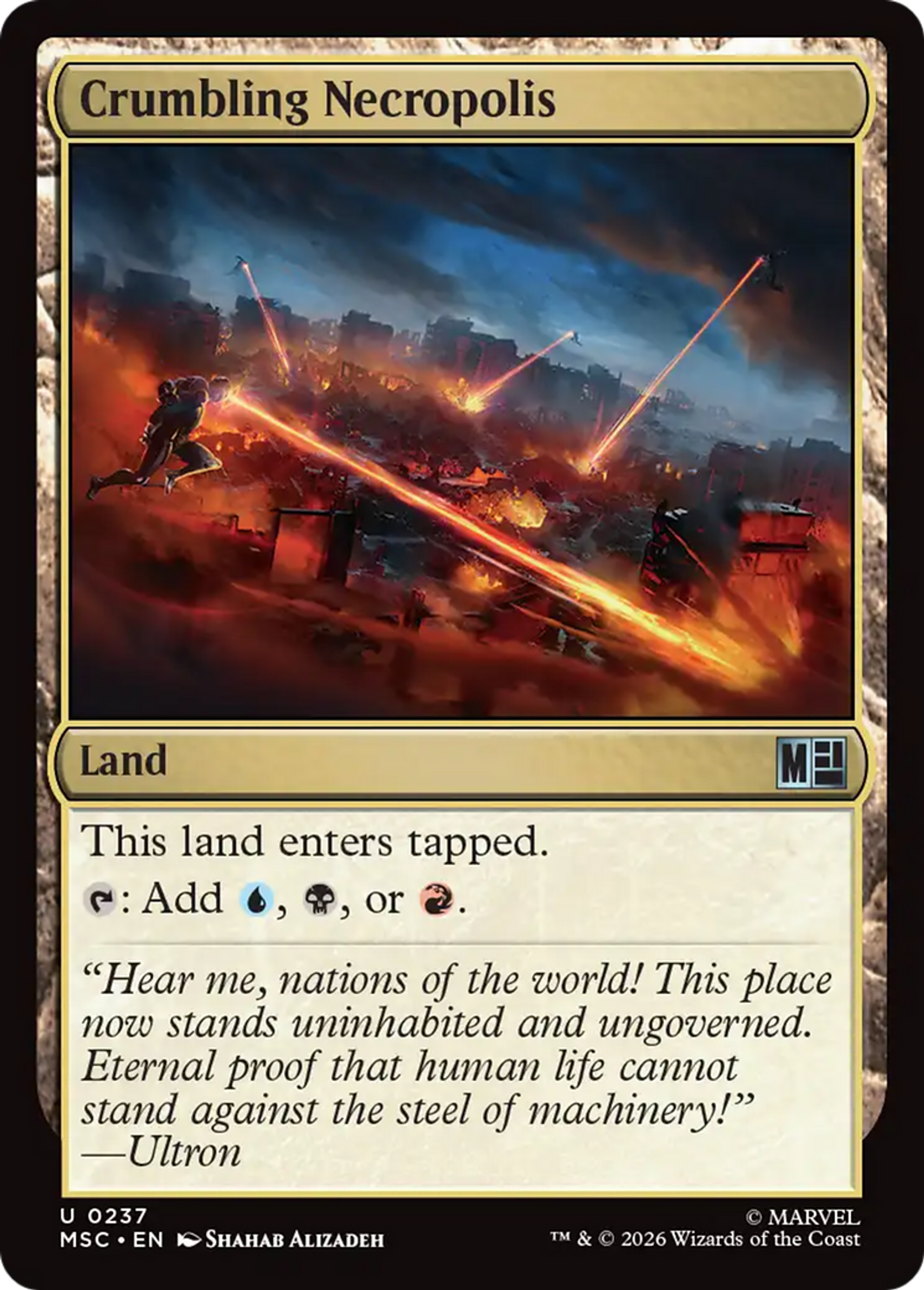 Crumbling Necropolis — Marvel Super Heroes Commander — Magic: The Gathering