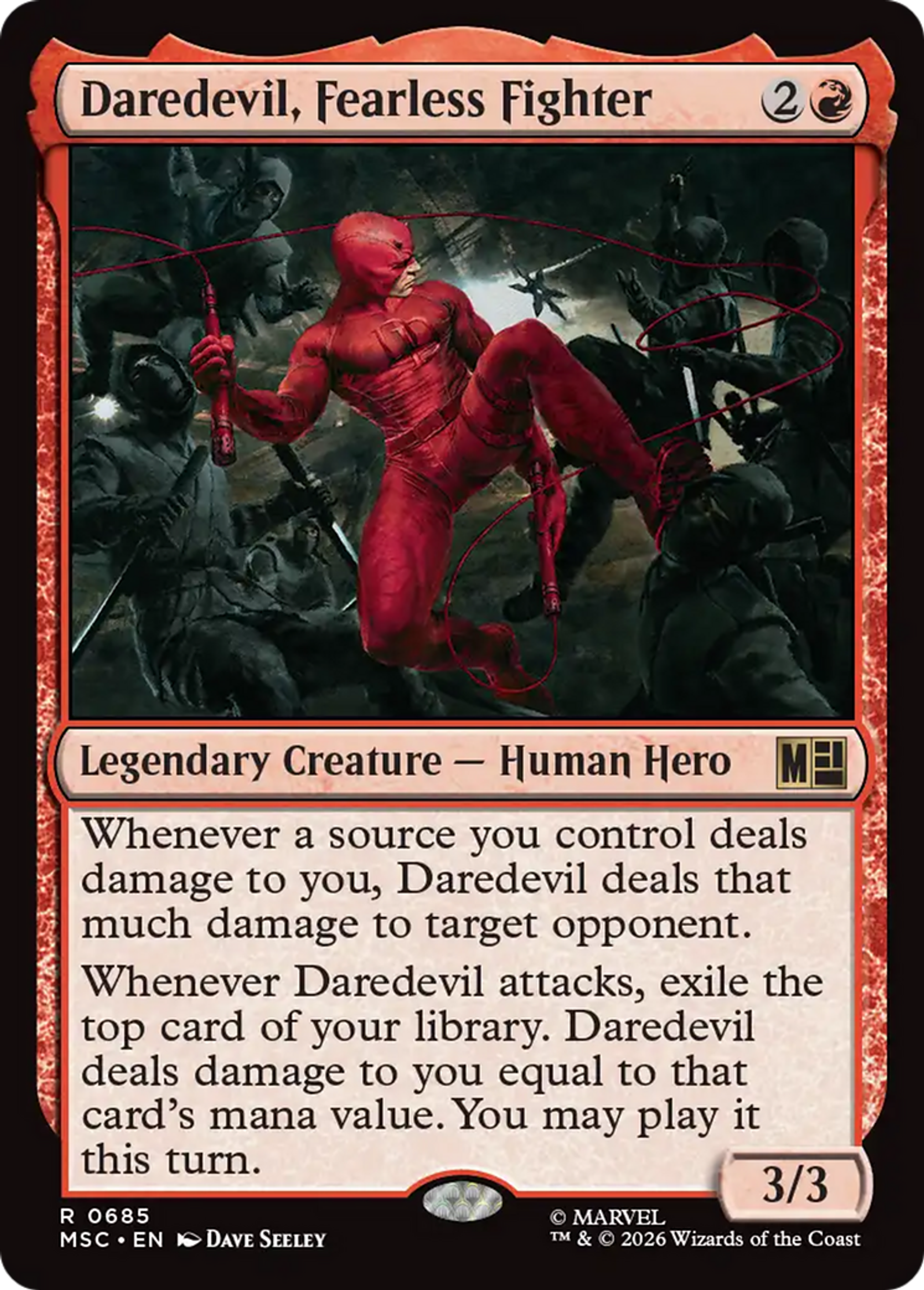 Daredevil, Fearless Fighter — Marvel Super Heroes Commander — Magic: The Gathering