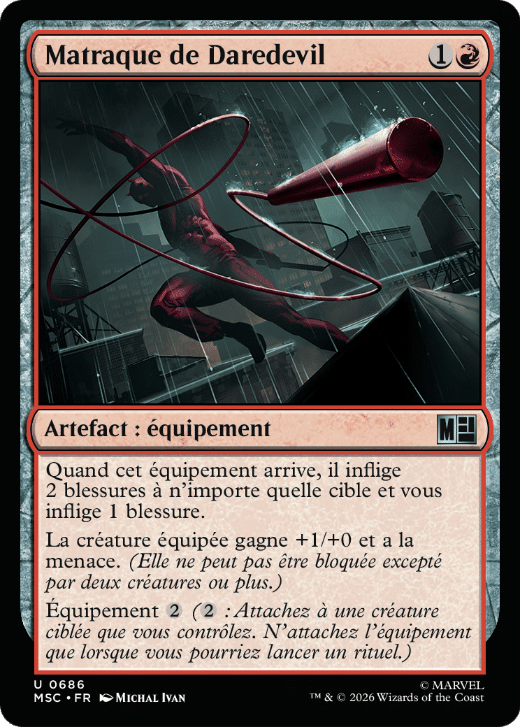 Matraque de Daredevil — Marvel Super Heroes Commander — Magic: The Gathering