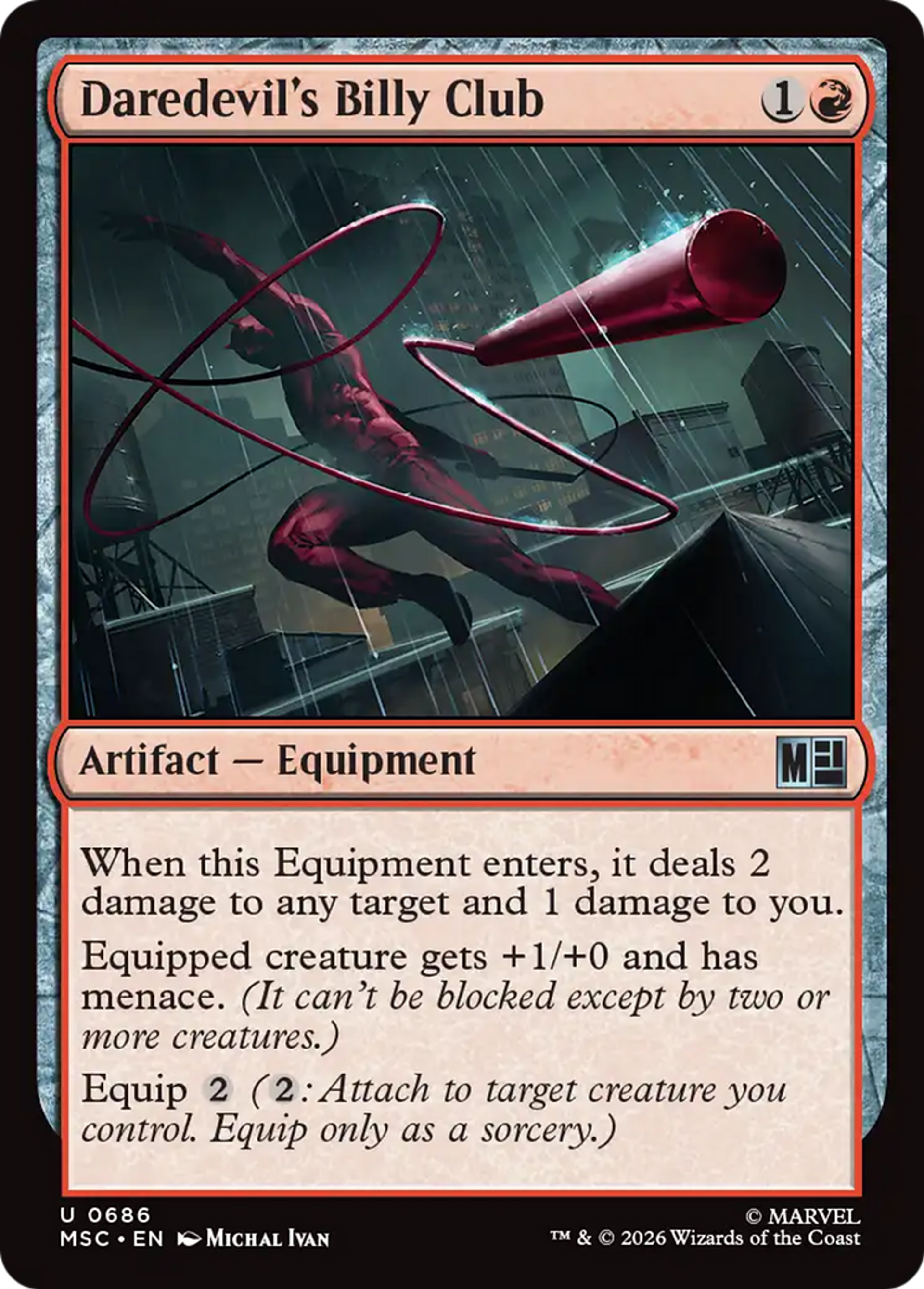 Daredevil's Billy Club — Marvel Super Heroes Commander — Magic: The Gathering
