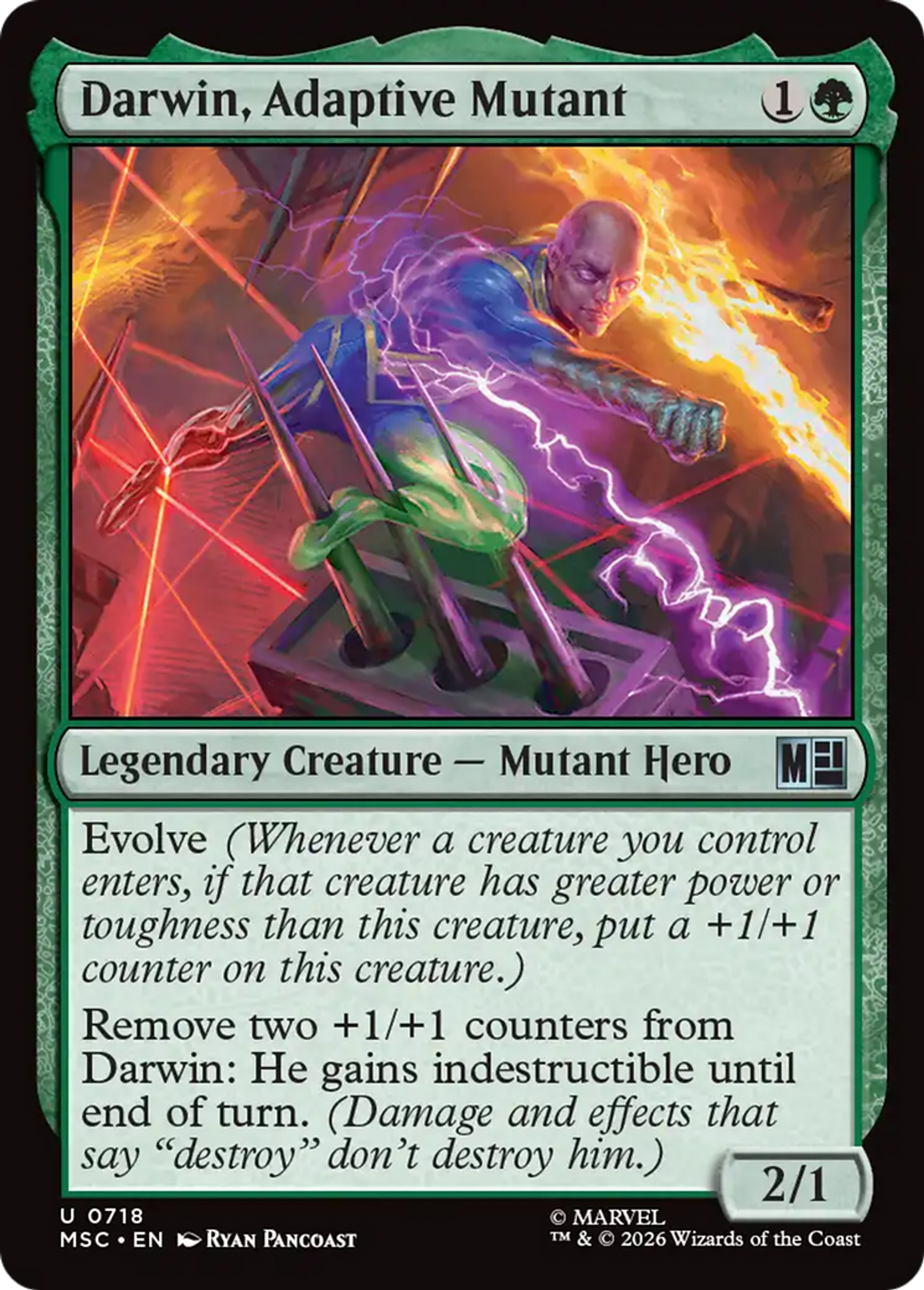 Darwin, Adaptive Mutant — Marvel Super Heroes Commander — Magic: The Gathering