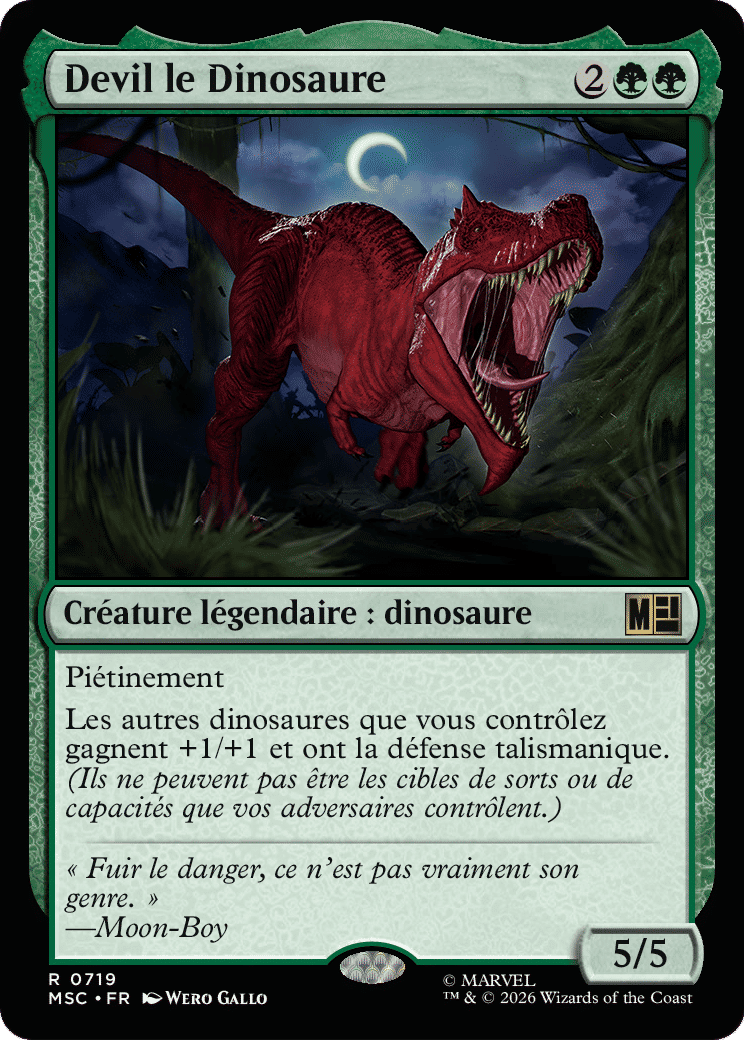 Devil le Dinosaure — Marvel Super Heroes Commander — Magic: The Gathering