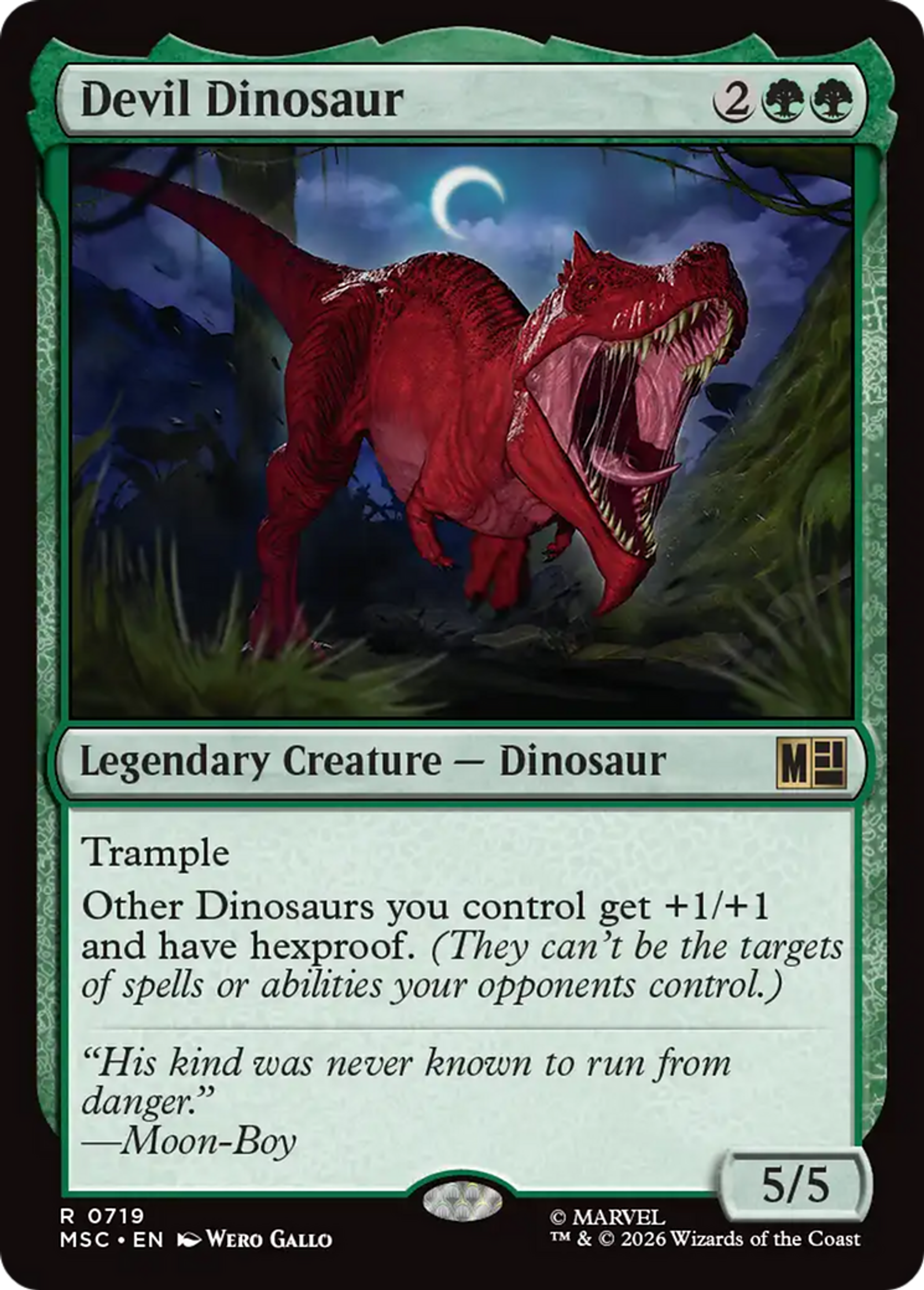 Devil Dinosaur — Marvel Super Heroes Commander — Magic: The Gathering