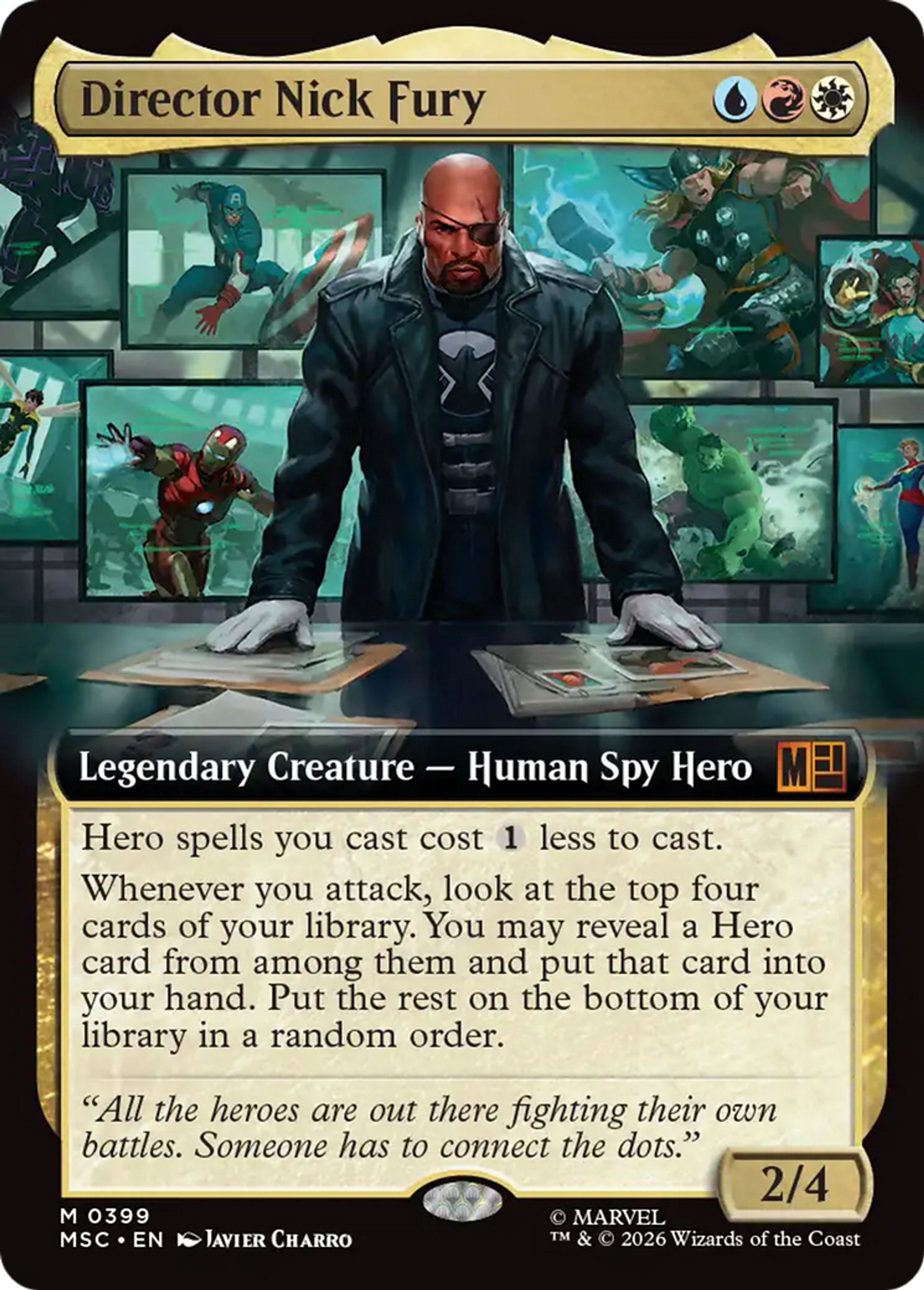 Director Nick Fury — Marvel Super Heroes Commander — Magic: The Gathering