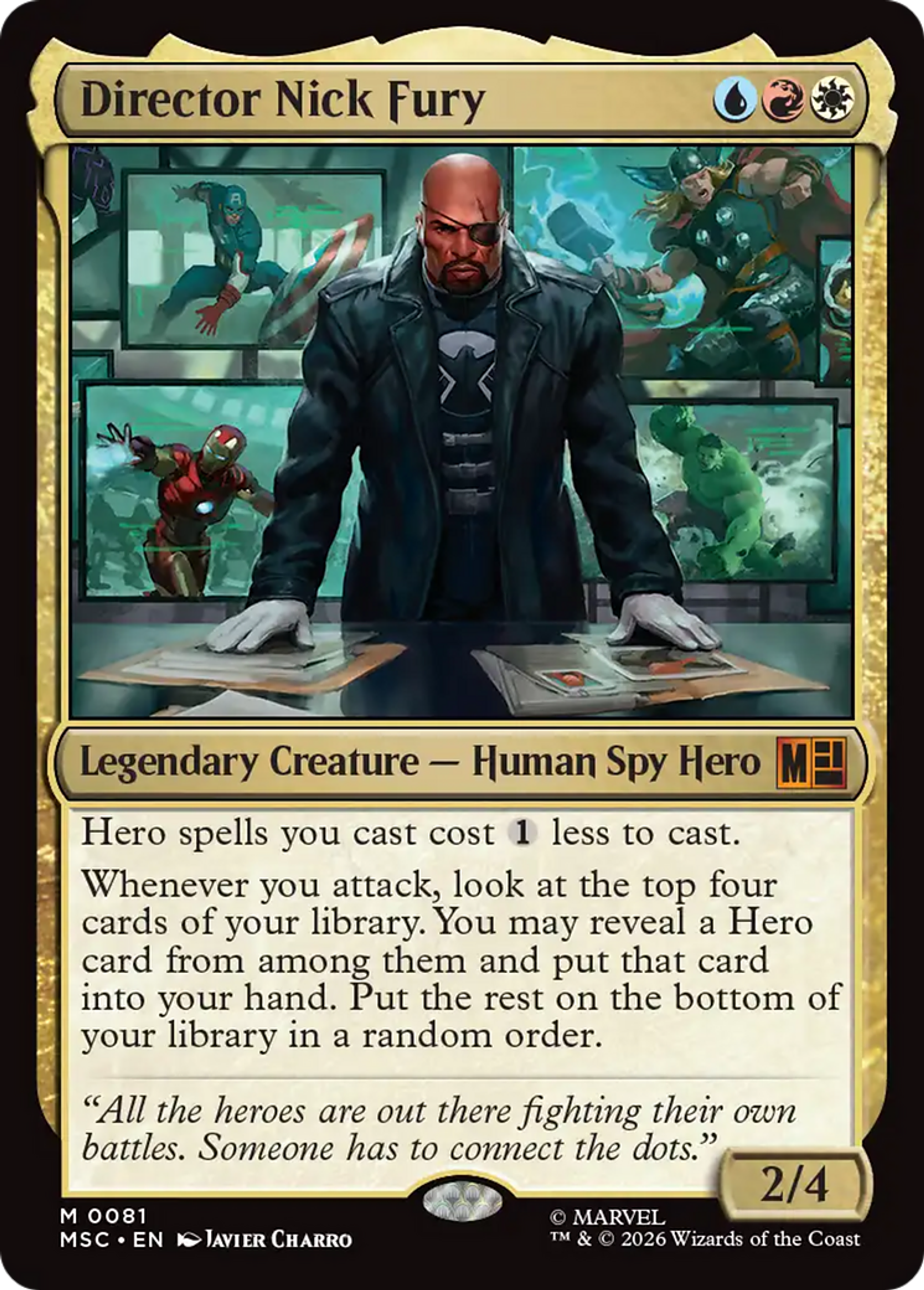 Director Nick Fury — Marvel Super Heroes Commander — Magic: The Gathering
