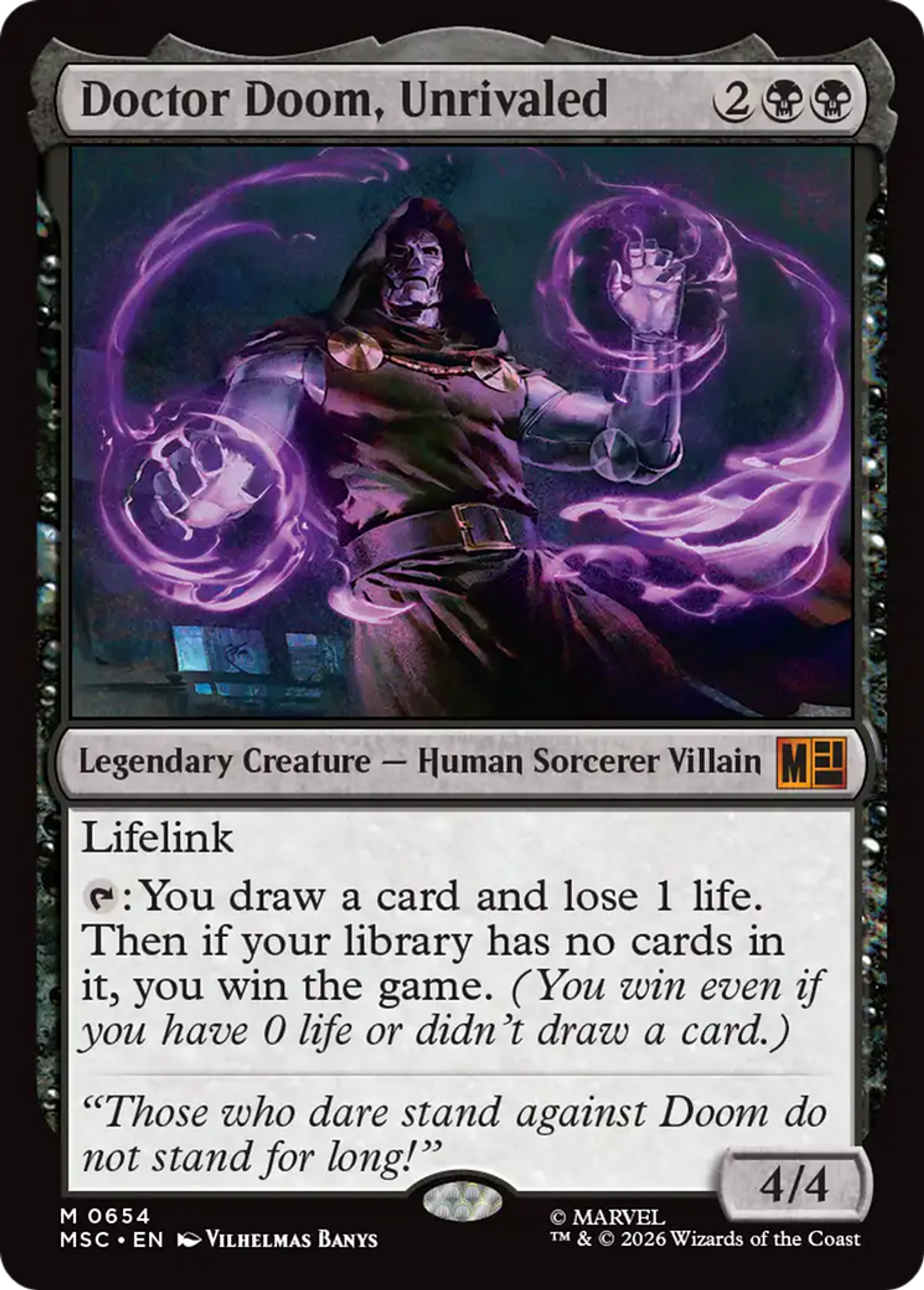 Doctor Doom, Unrivaled — Marvel Super Heroes Commander — Magic: The Gathering