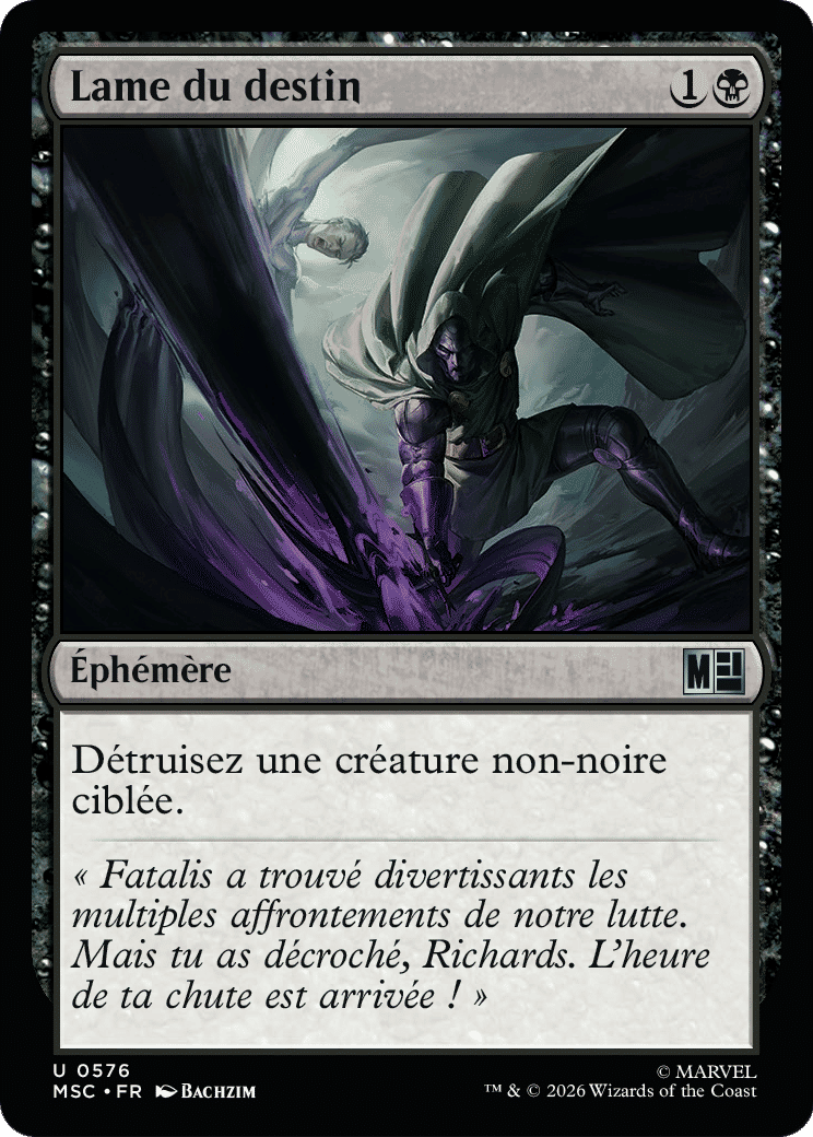 Lame du destin from Marvel Super Heroes Commander - Magic: The Gathering