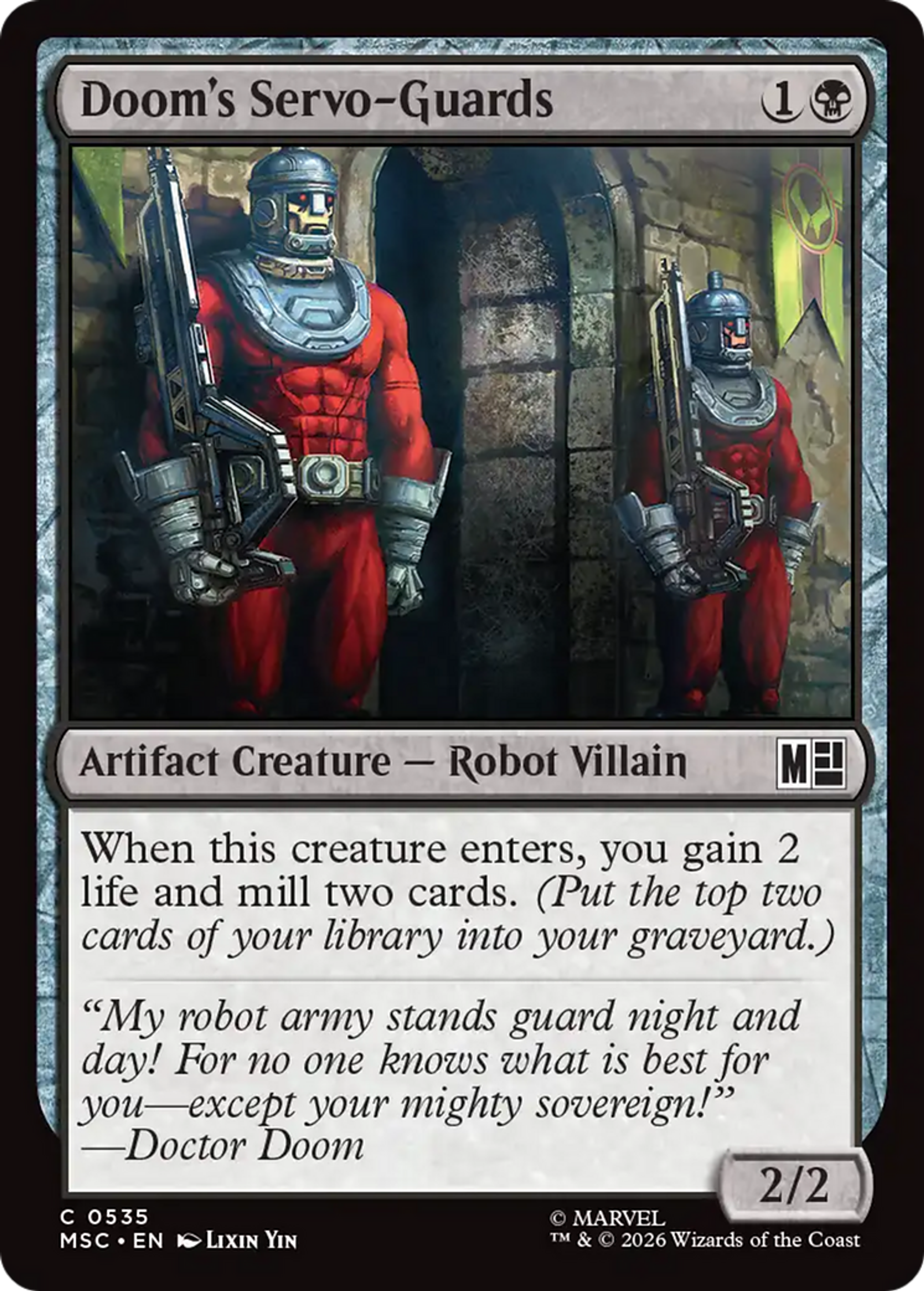 Doom's Servo-Guards — Marvel Super Heroes Commander — Magic: The Gathering