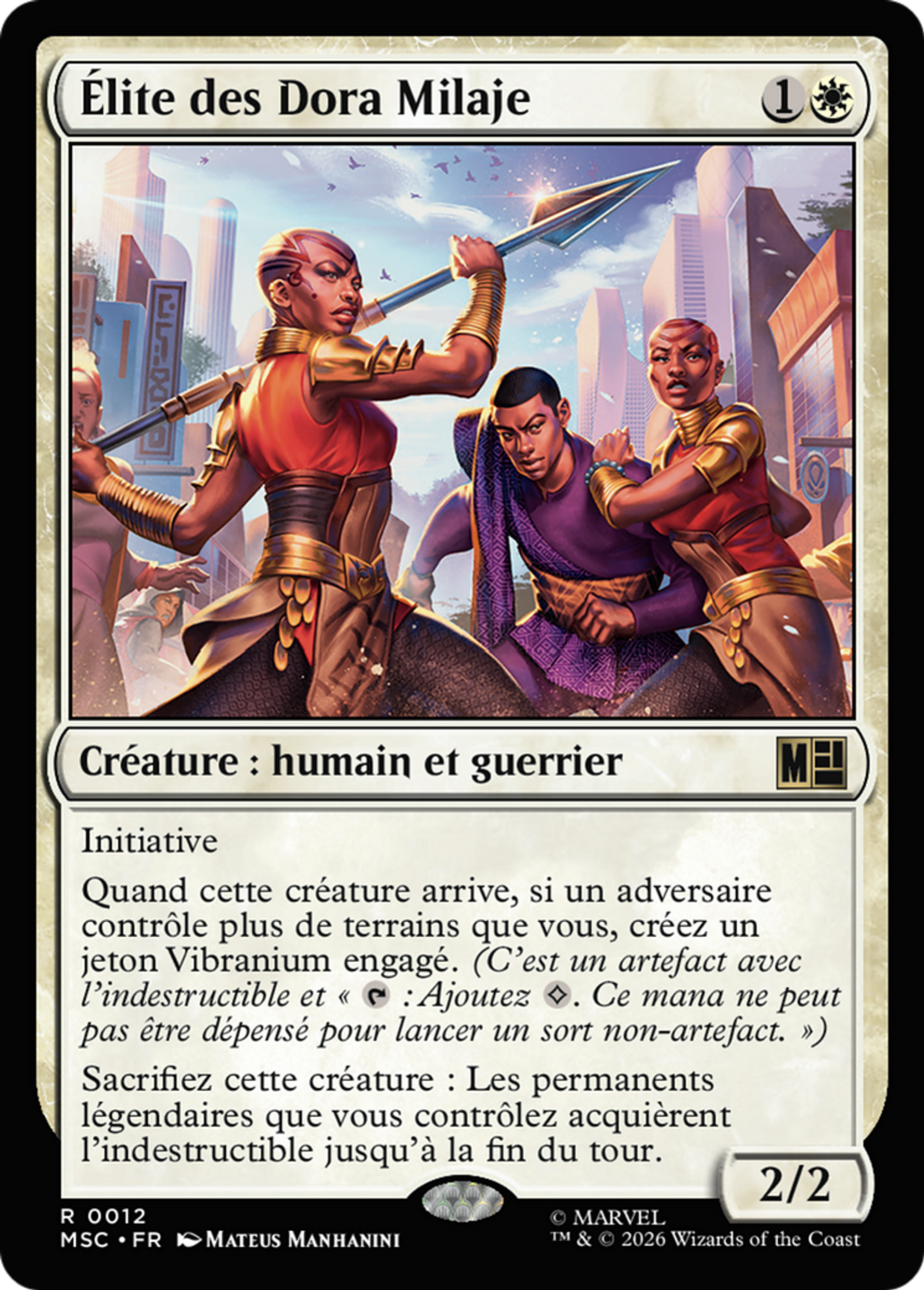 Élite des Dora Milaje — Marvel Super Heroes Commander — Magic: The Gathering