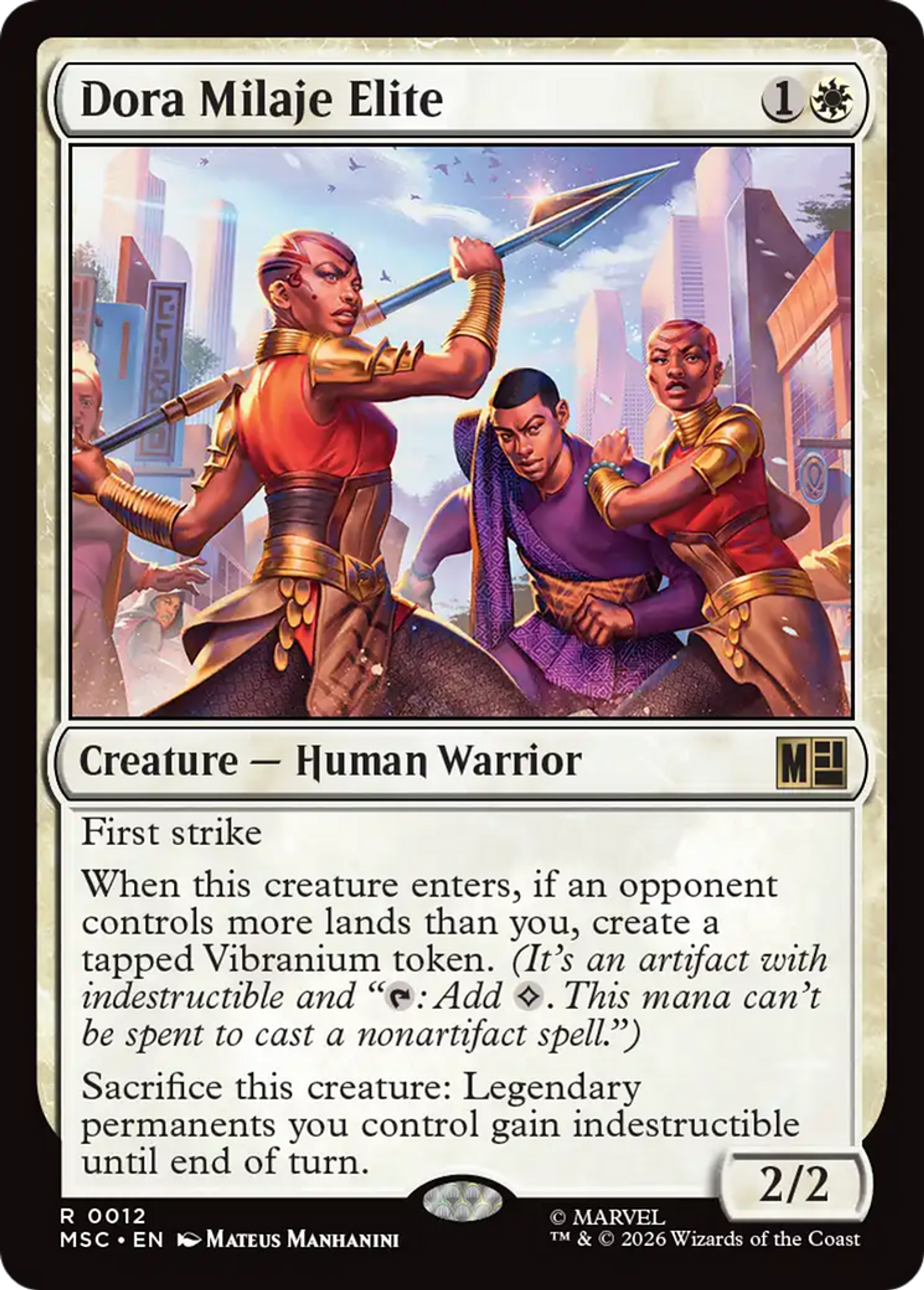 Dora Milaje Elite — Marvel Super Heroes Commander — Magic: The Gathering