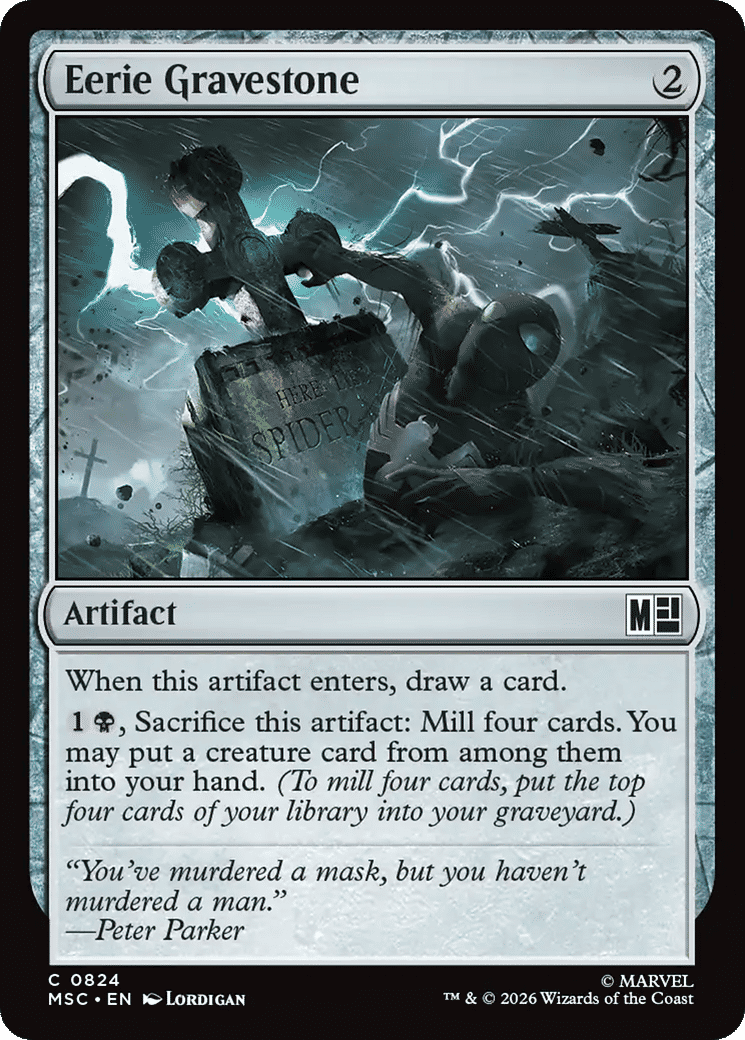 Eerie Gravestone — Marvel Super Heroes Commander — Magic: The Gathering
