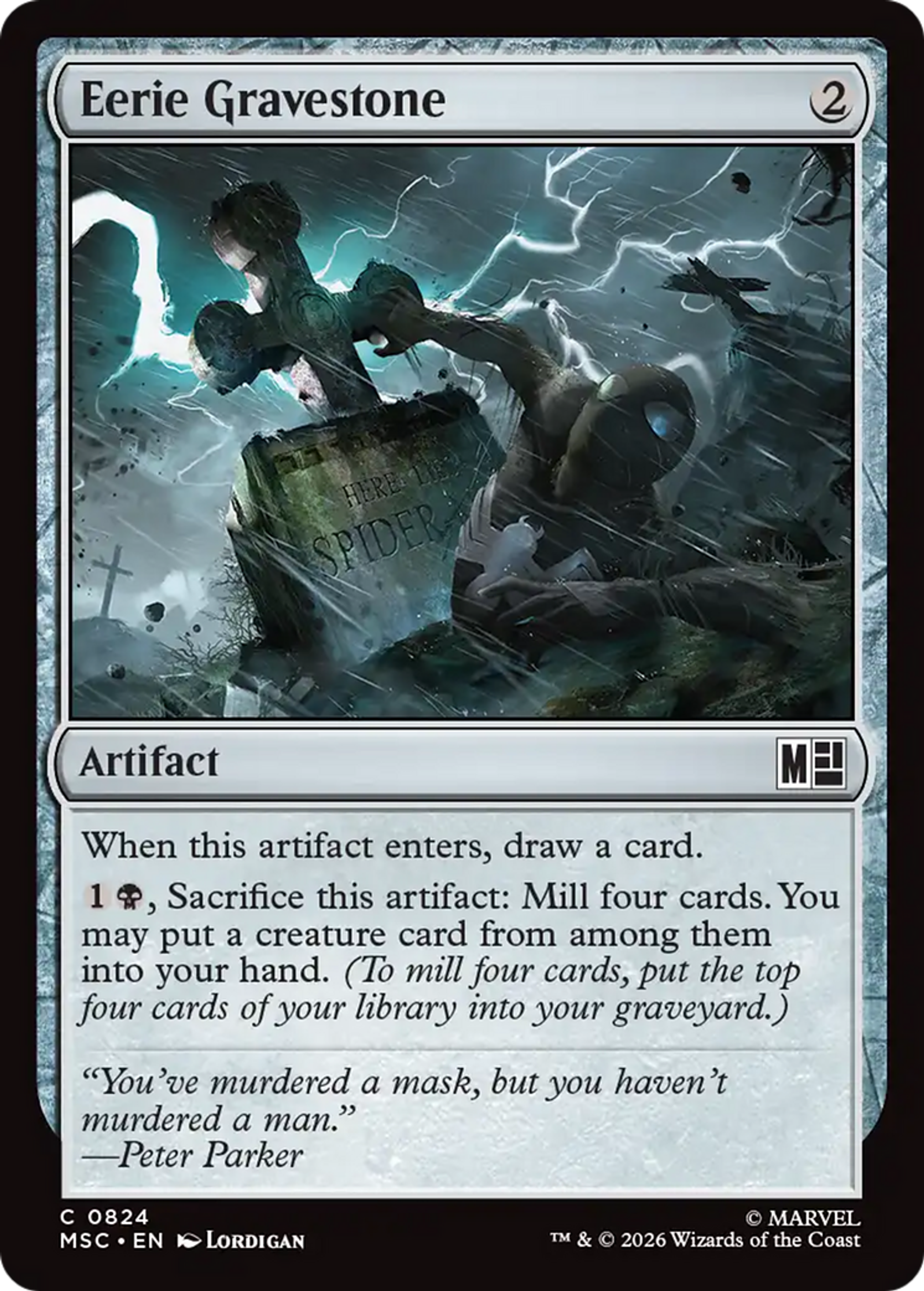 Eerie Gravestone — Marvel Super Heroes Commander — Magic: The Gathering