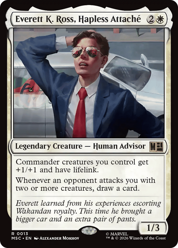Everett K. Ross, Hapless Attaché — Marvel Super Heroes Commander — Magic: The Gathering