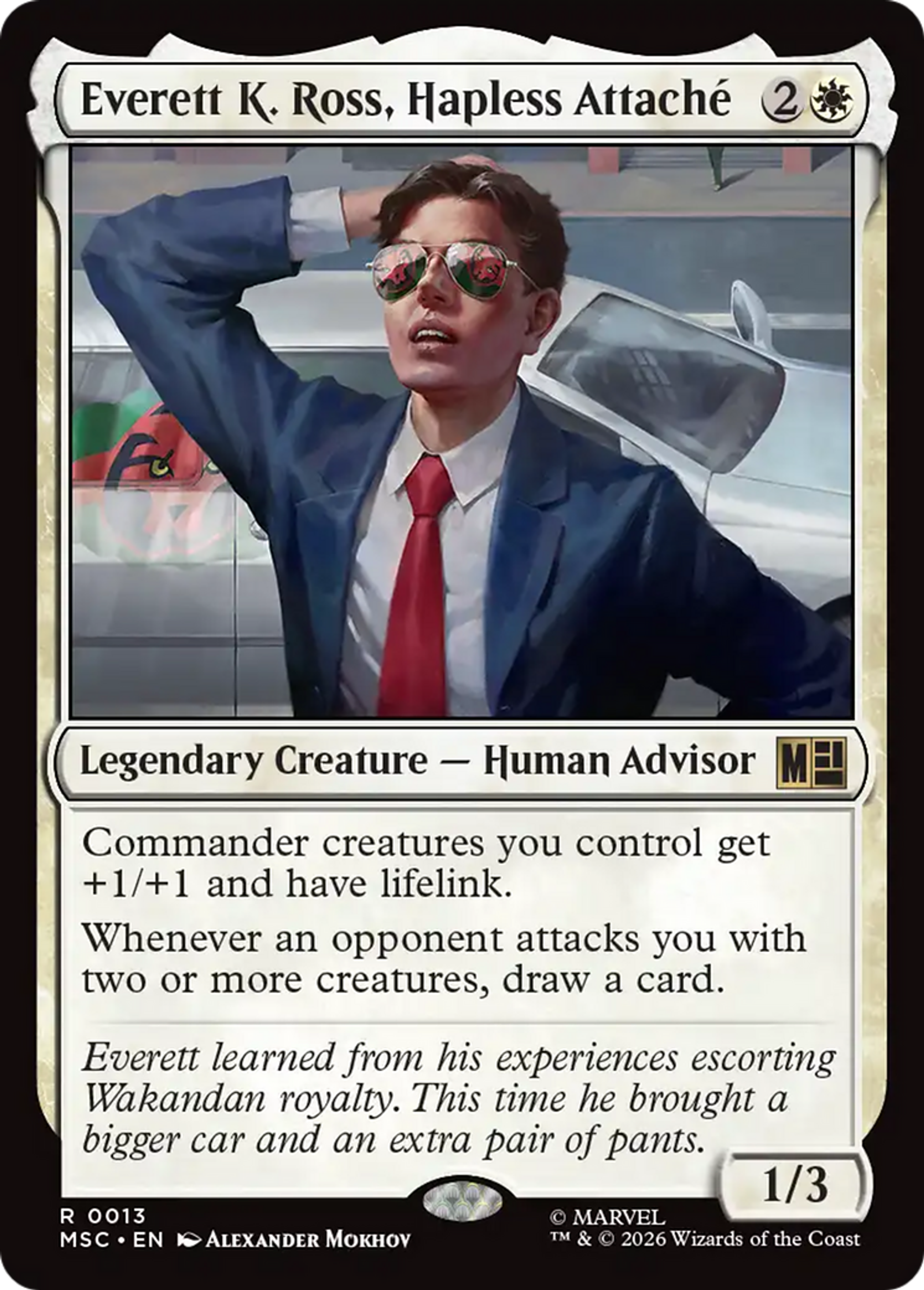 Everett K. Ross, Hapless Attaché — Marvel Super Heroes Commander — Magic: The Gathering