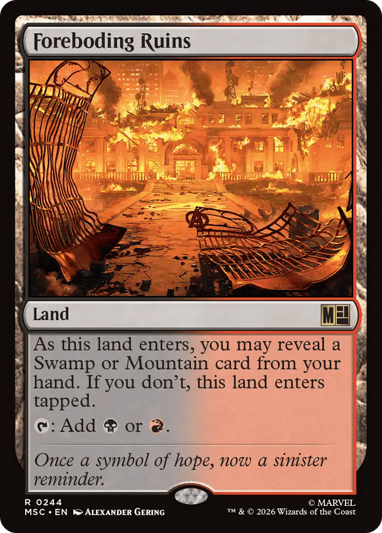 Foreboding Ruins — Marvel Super Heroes Commander — Magic: The Gathering