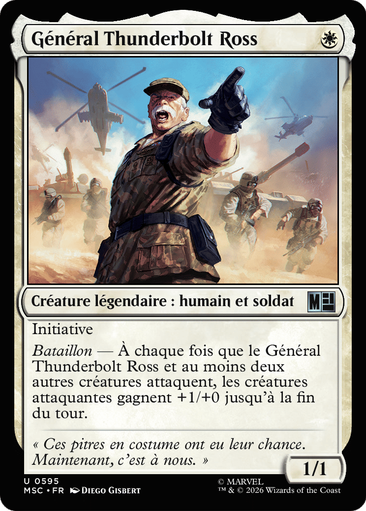 Général Thunderbolt Ross — Marvel Super Heroes Commander — Magic: The Gathering