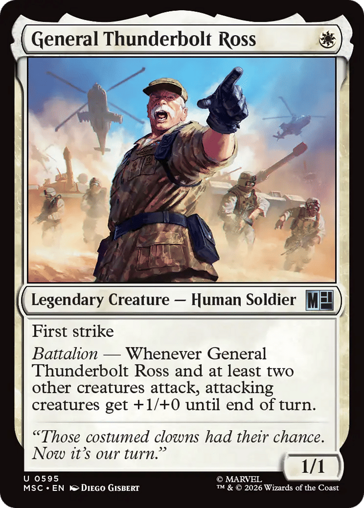 General Thunderbolt Ross — Marvel Super Heroes Commander — Magic: The Gathering