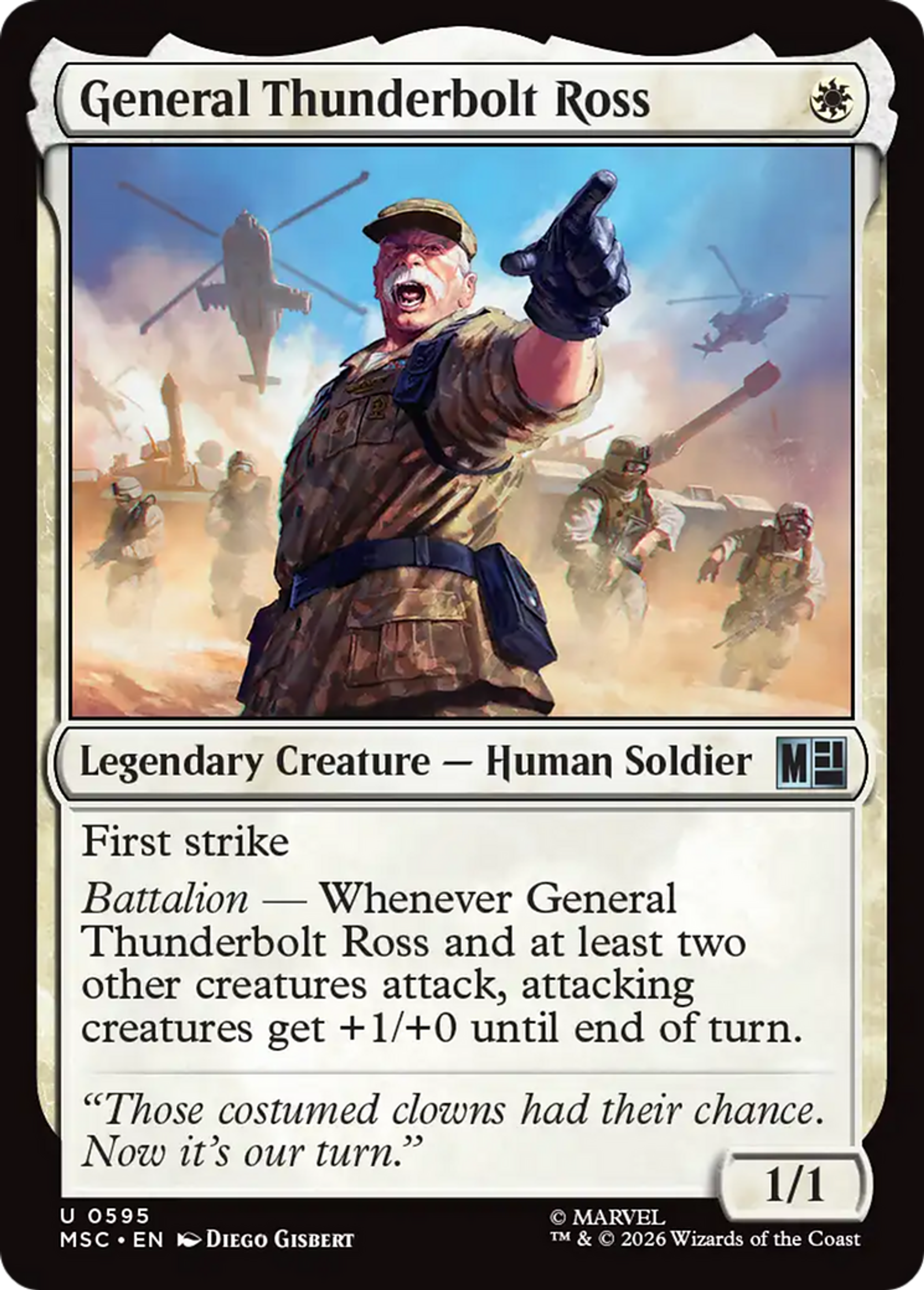 General Thunderbolt Ross — Marvel Super Heroes Commander — Magic: The Gathering