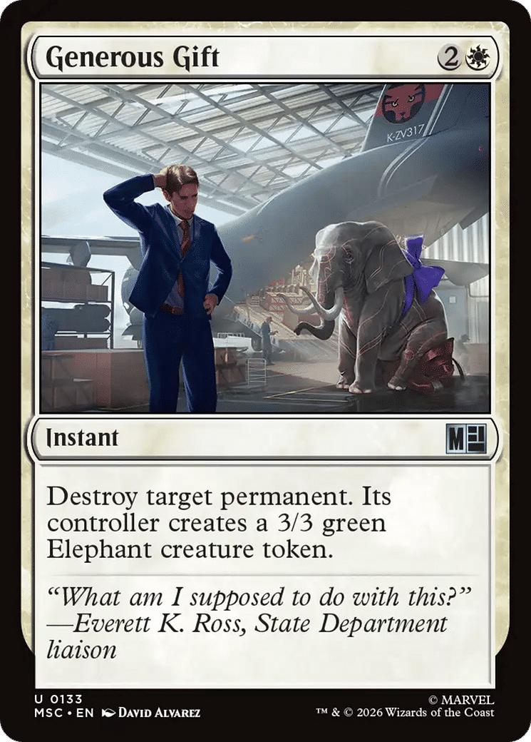 Generous Gift — Marvel Super Heroes Commander — Magic: The Gathering