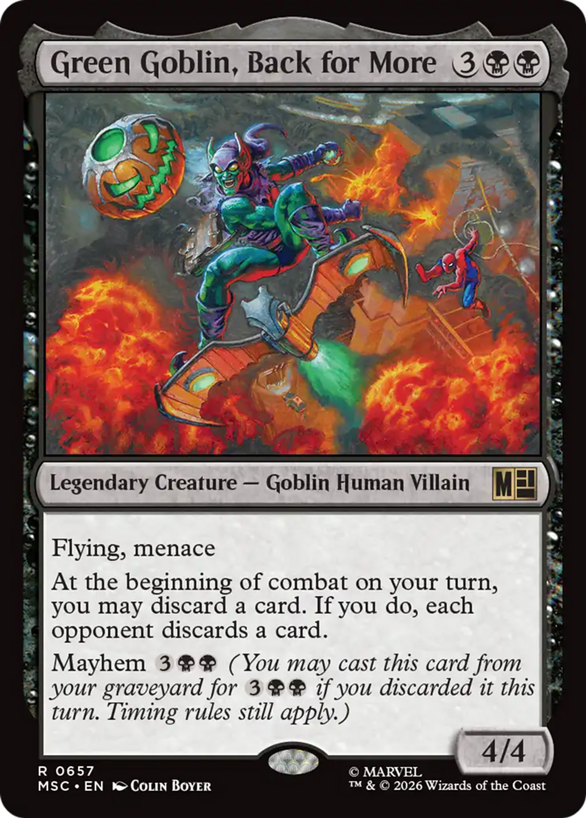 Green Goblin, Back for More — Marvel Super Heroes Commander — Magic: The Gathering