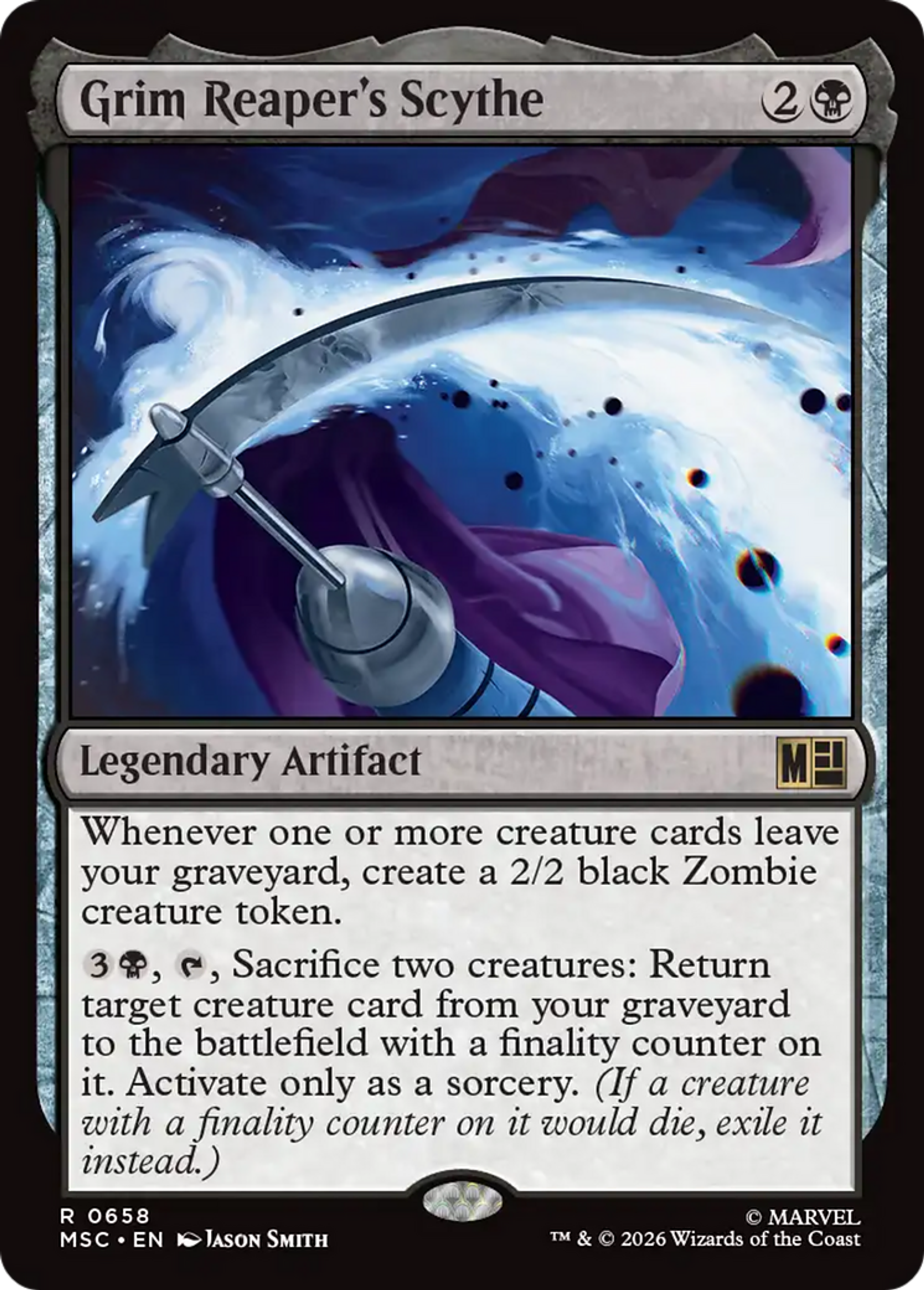 Grim Reaper's Scythe — Marvel Super Heroes Commander — Magic: The Gathering