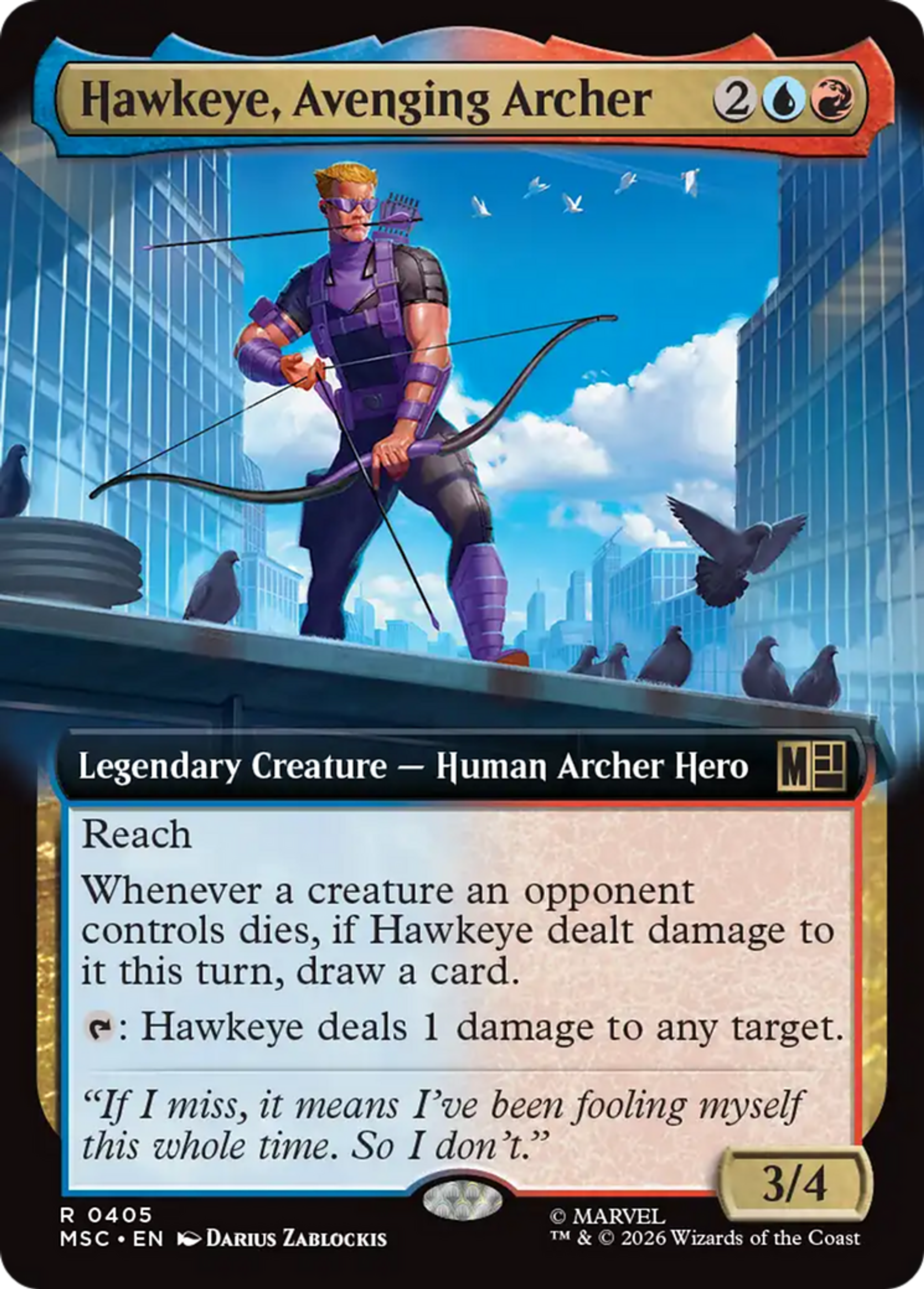 Hawkeye, Avenging Archer — Marvel Super Heroes Commander — Magic: The Gathering