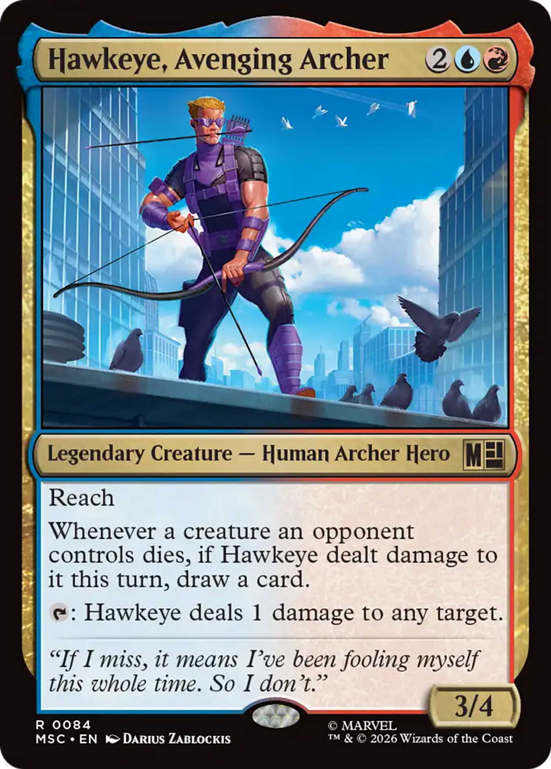 Hawkeye, Avenging Archer — Marvel Super Heroes Commander — Magic: The Gathering