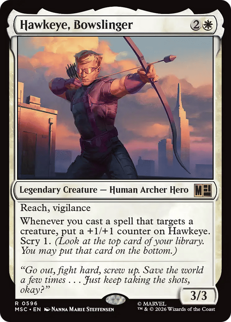 Hawkeye, Bowslinger — Marvel Super Heroes Commander — Magic: The Gathering
