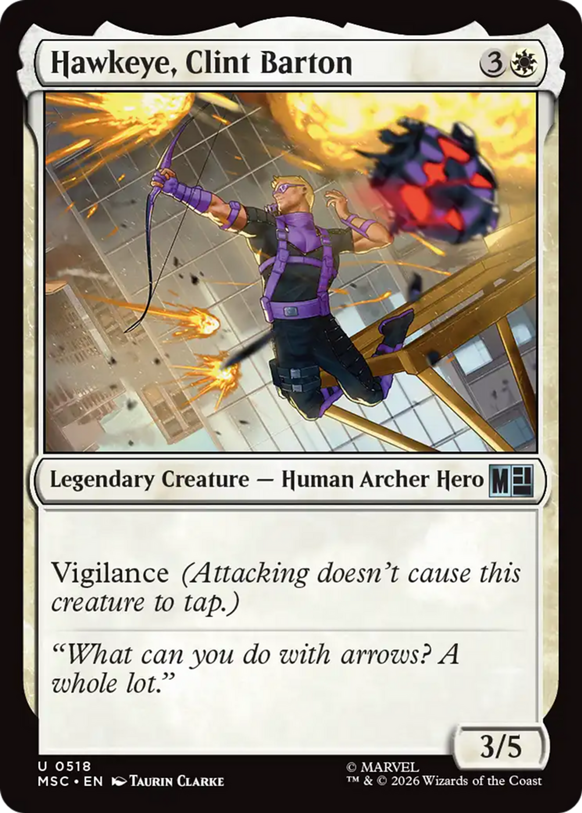 Hawkeye, Clint Barton — Marvel Super Heroes Commander — Magic: The Gathering