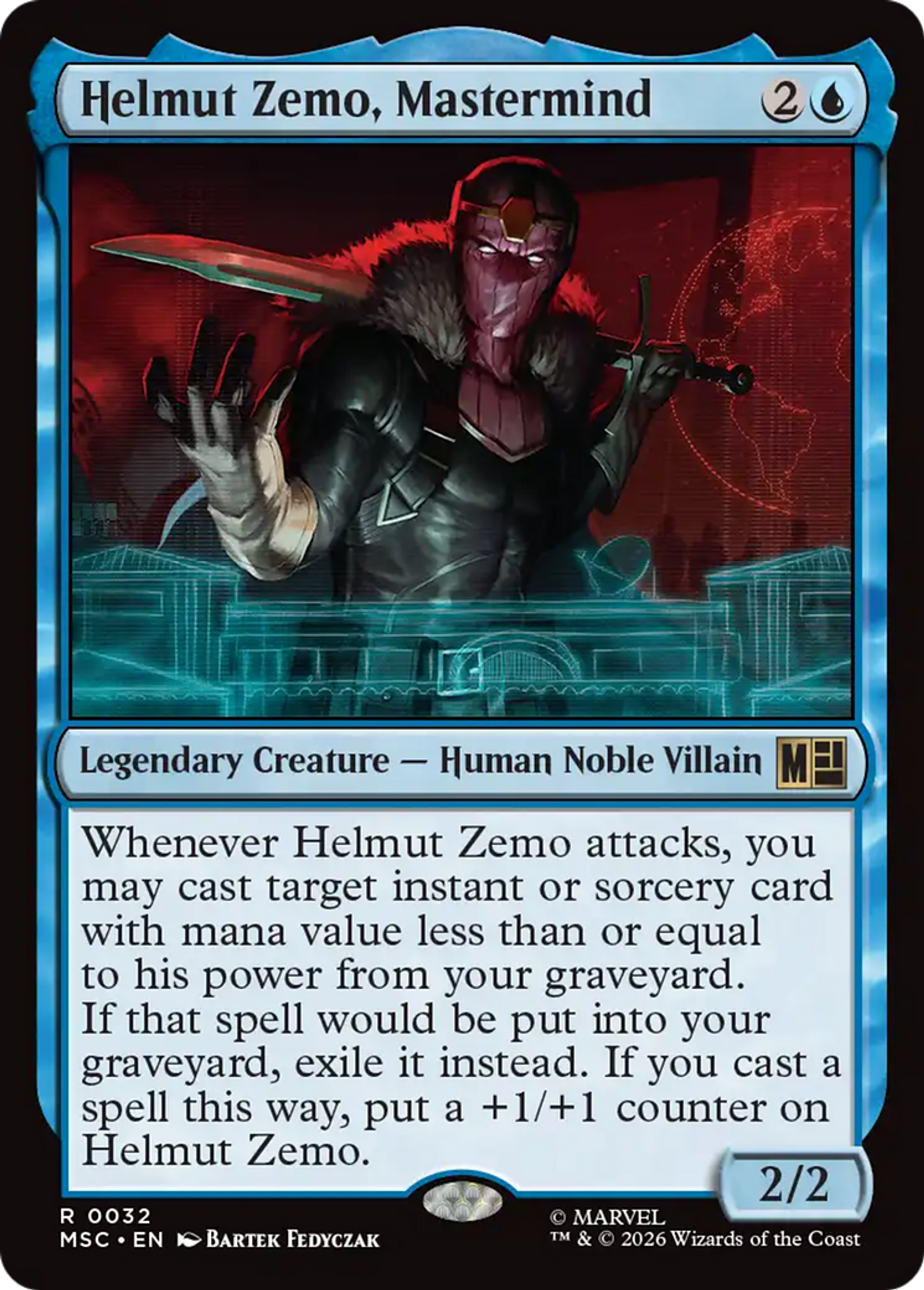 Helmut Zemo, Mastermind — Marvel Super Heroes Commander — Magic: The Gathering