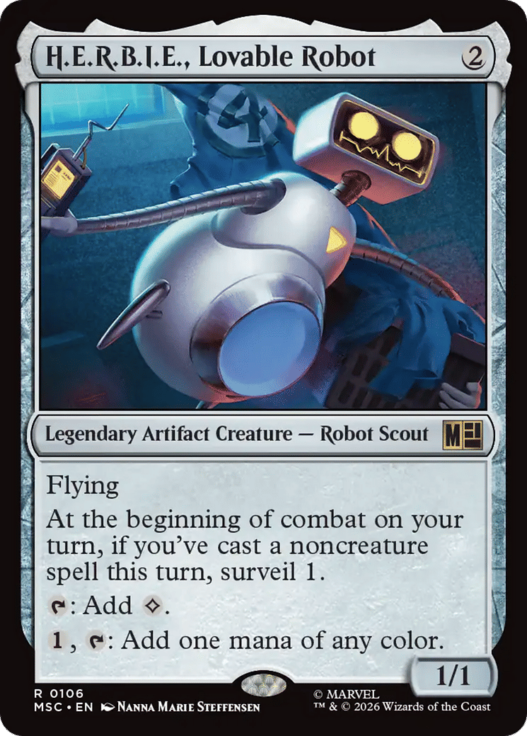 H.E.R.B.I.E., Lovable Robot — Marvel Super Heroes Commander — Magic: The Gathering