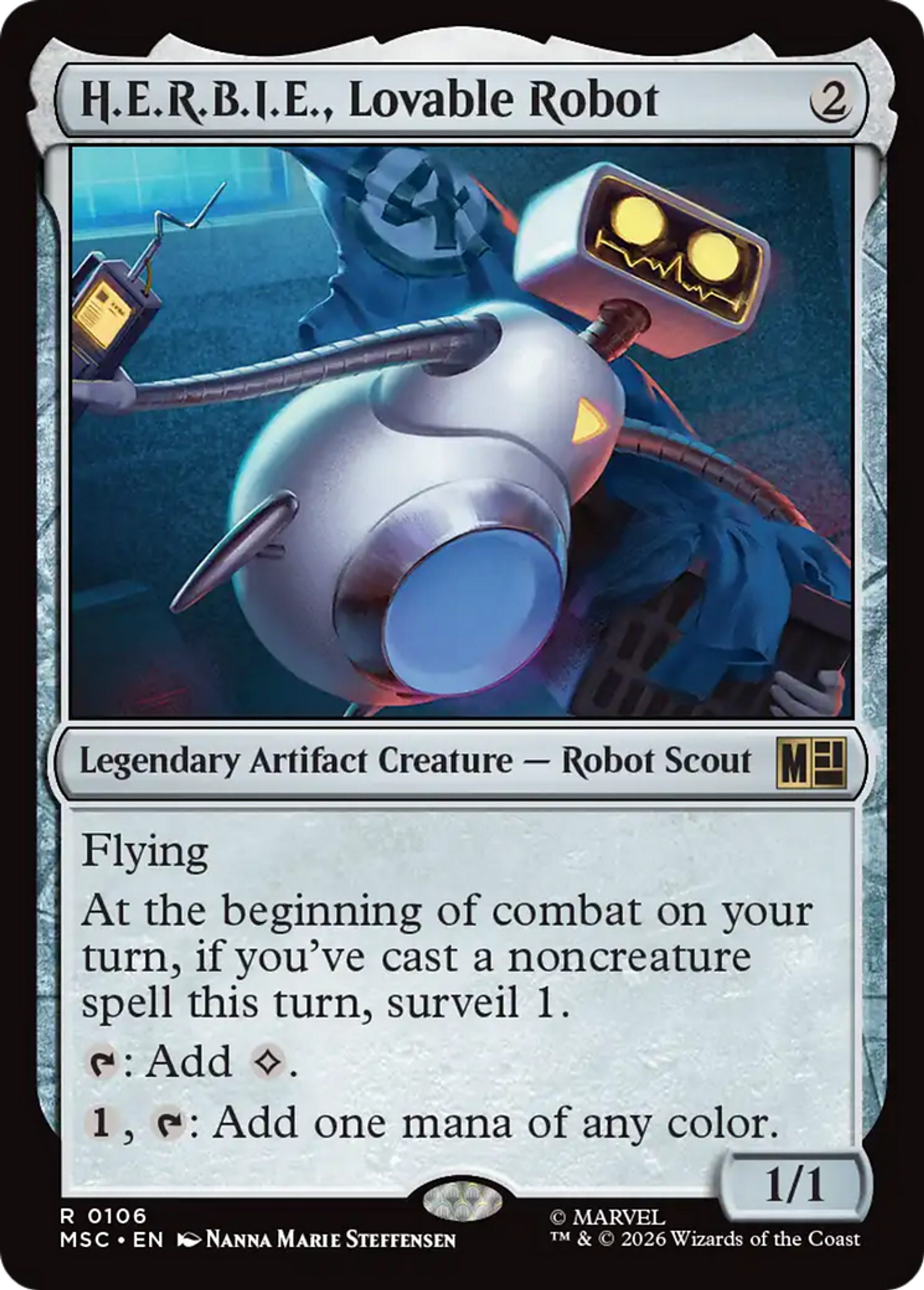 H.E.R.B.I.E., Lovable Robot — Marvel Super Heroes Commander — Magic: The Gathering